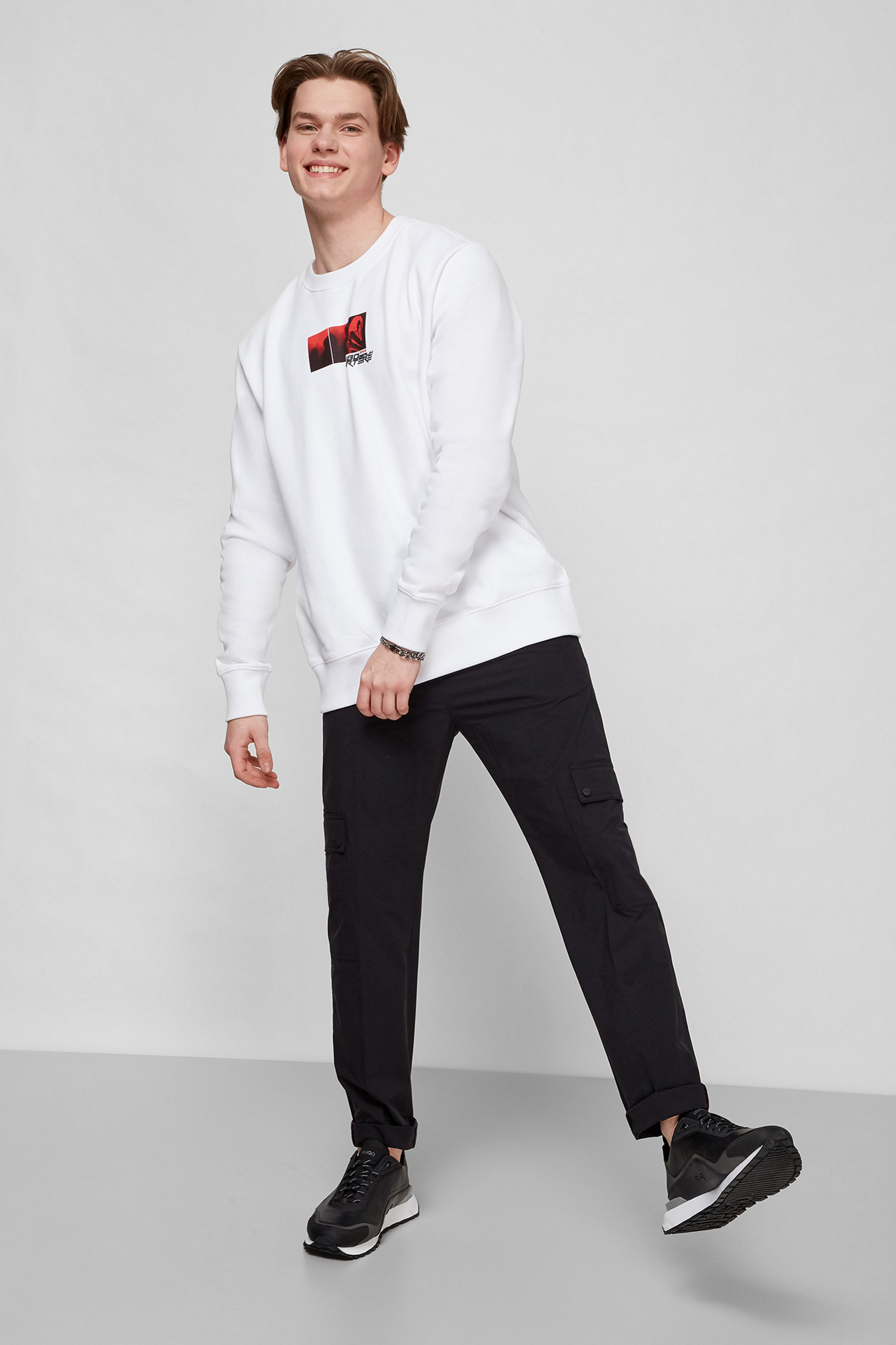 Черные карго для парней HUGO 50467349;002