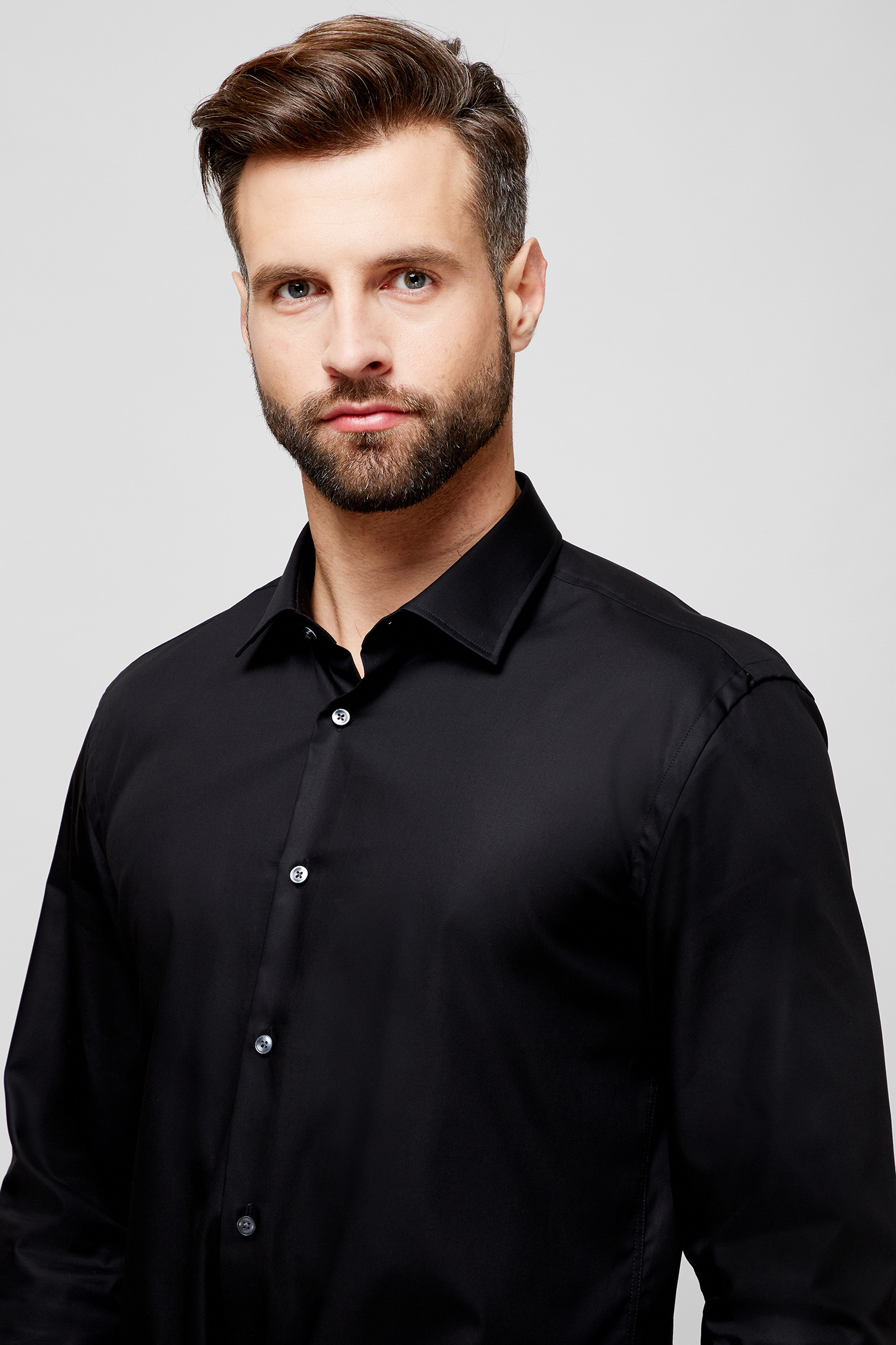 Чоловіча чорна сорочка BOSS 50327693;001