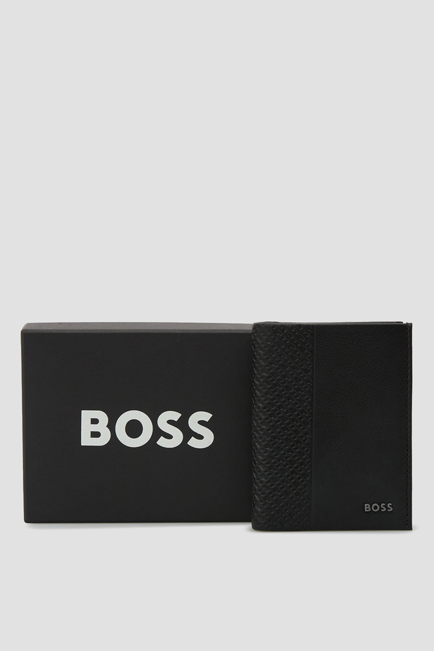 Мужской черный кожаный кошелек BOSS 50558601;001