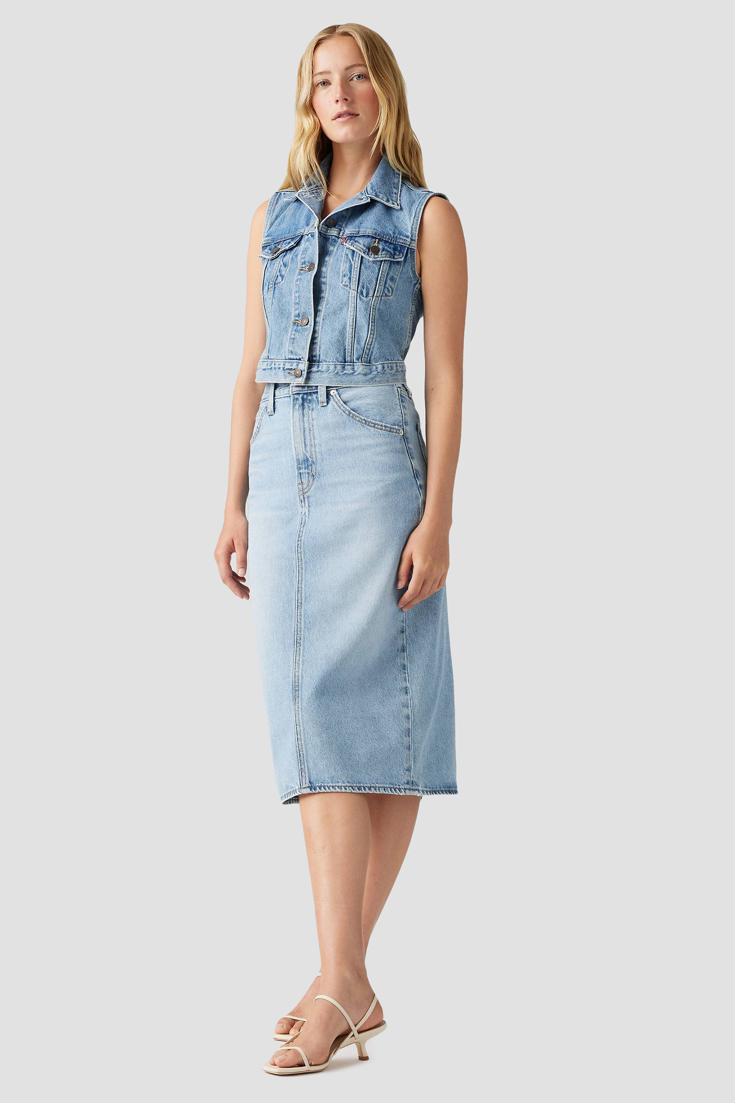 Женская голубая джинсовая юбка Levi’s® 001VH;0001