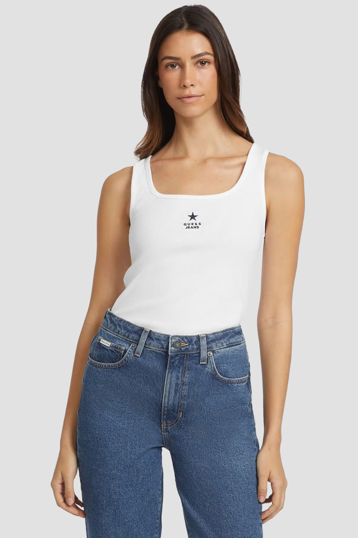 Женская белая майка Guess Jeans W4YP48.KA0H1;G011