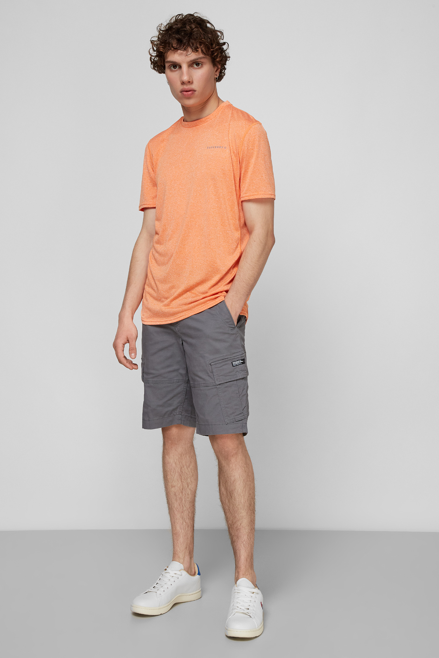 Мужская оранжевая футболка SuperDry MS310195A;4QT