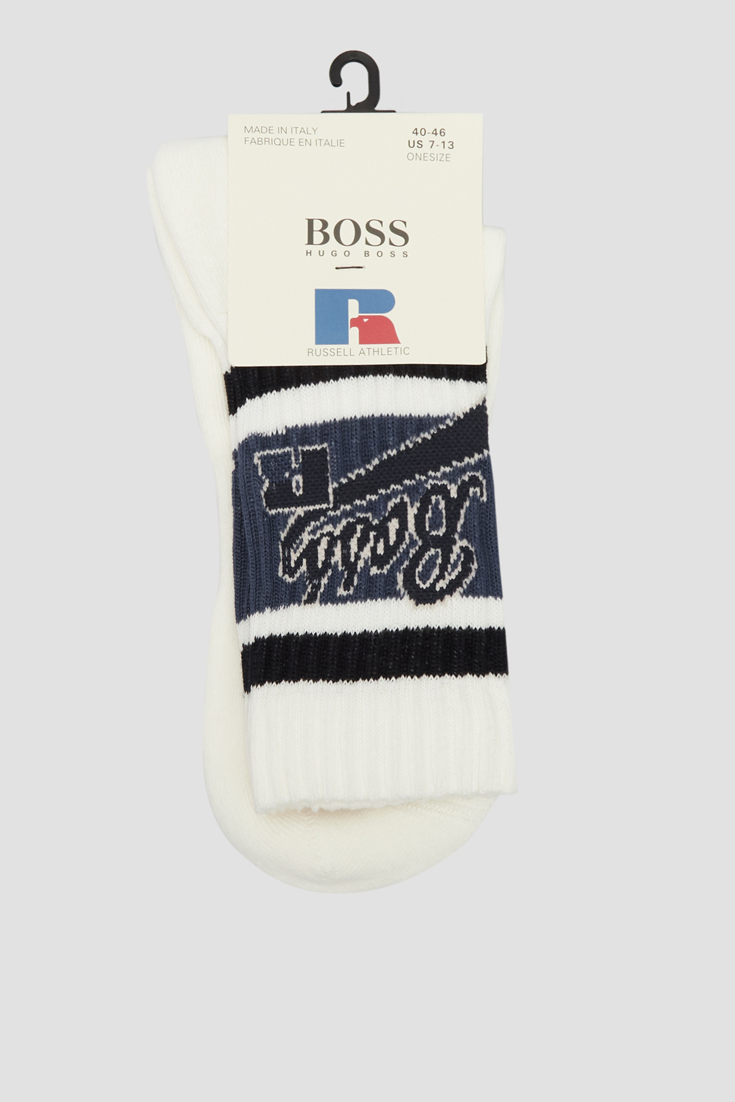 Чоловічі білі шкарпетки BOSS x Russell Athletic BOSS 50465259;111