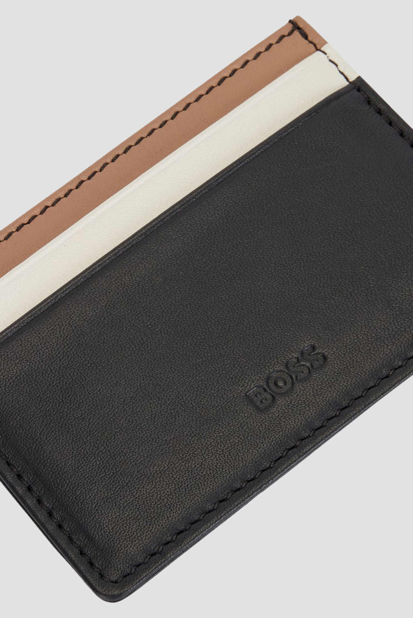 Мужской черный кожаный кардхолдер BOSS 50470820;001