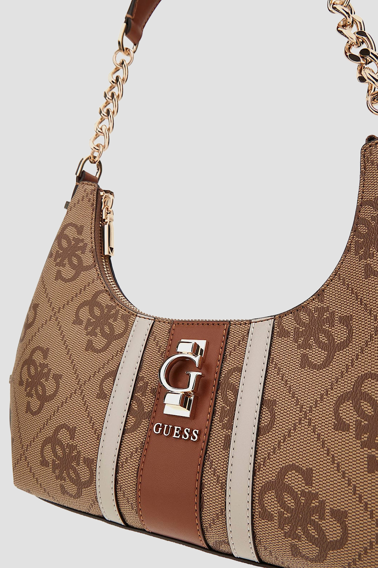 Женская коричневая сумка с узором Guess HWSO78.38180;LTL
