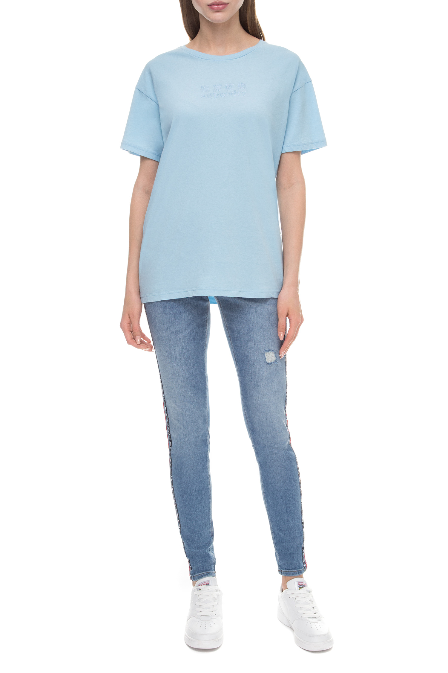 Женская голубая футболка SuperDry G10146YT;XMC