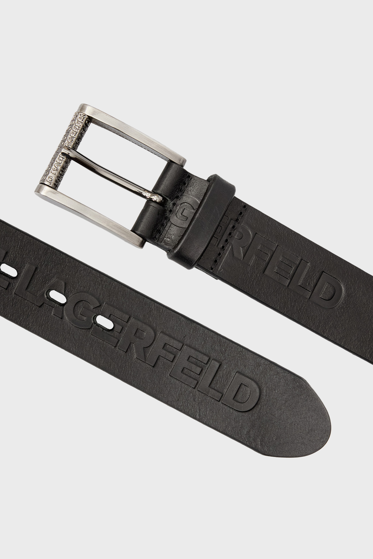 Чоловічий чорний шкіряний ремінь Karl Lagerfeld 554448.815300;990