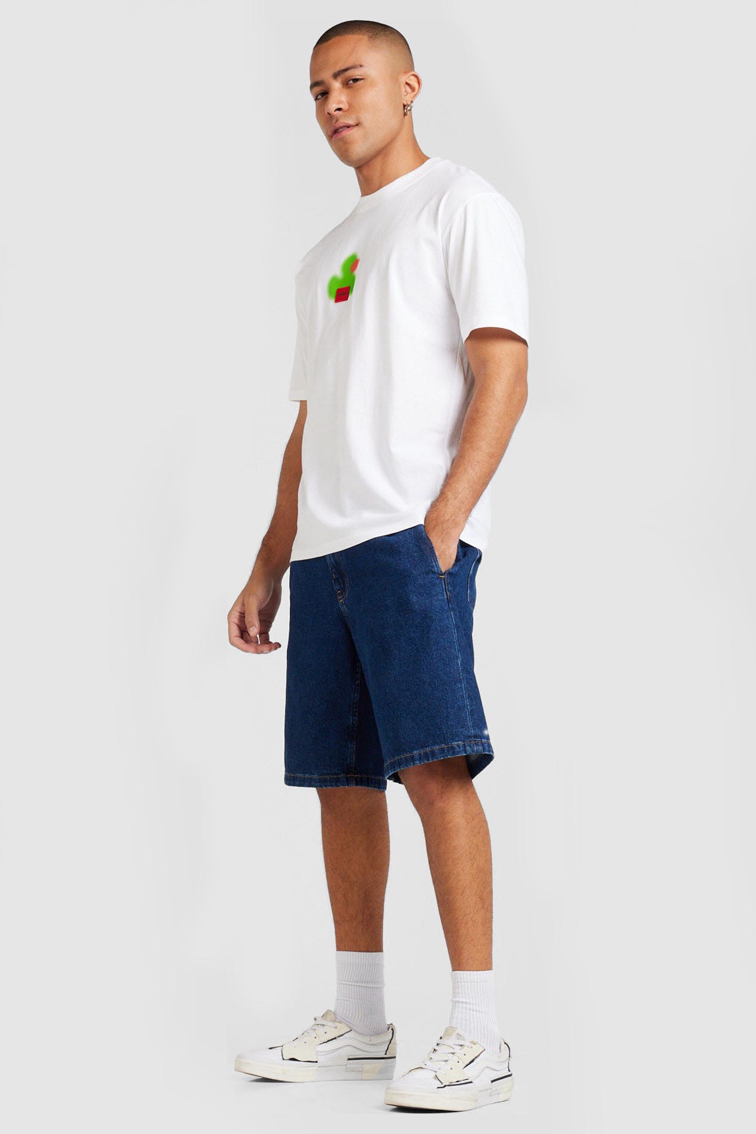 Мужская белая футболка HUGO 50519004;100