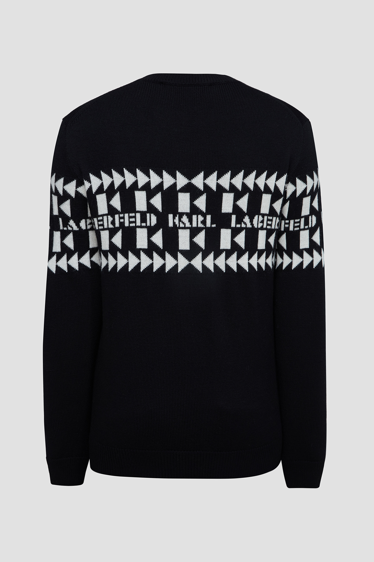 Мужской черный шерстяной свитер Karl Lagerfeld 534399.655022;990