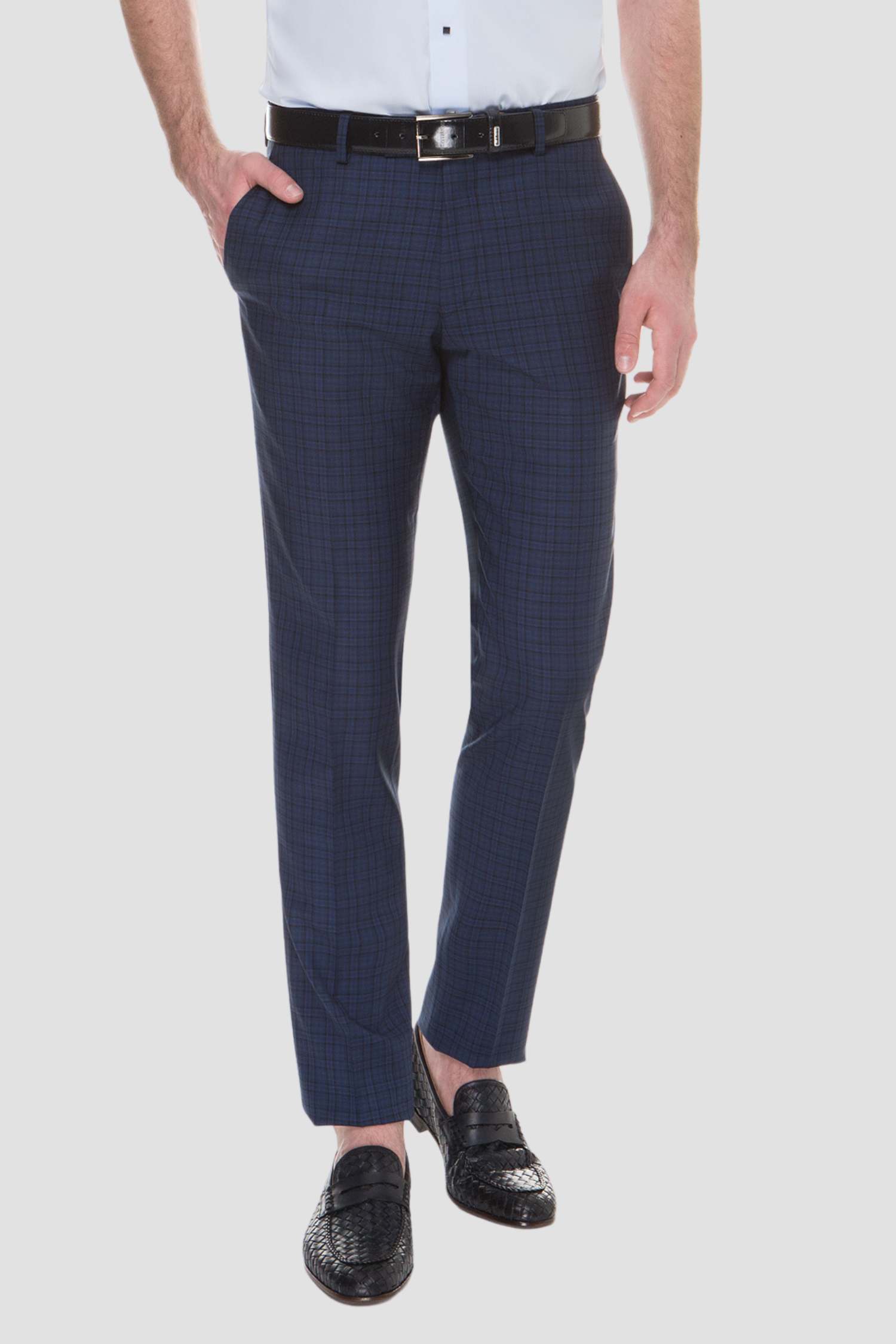 Мужские синие шерстяные брюки Karl Lagerfeld 591040.255001;650