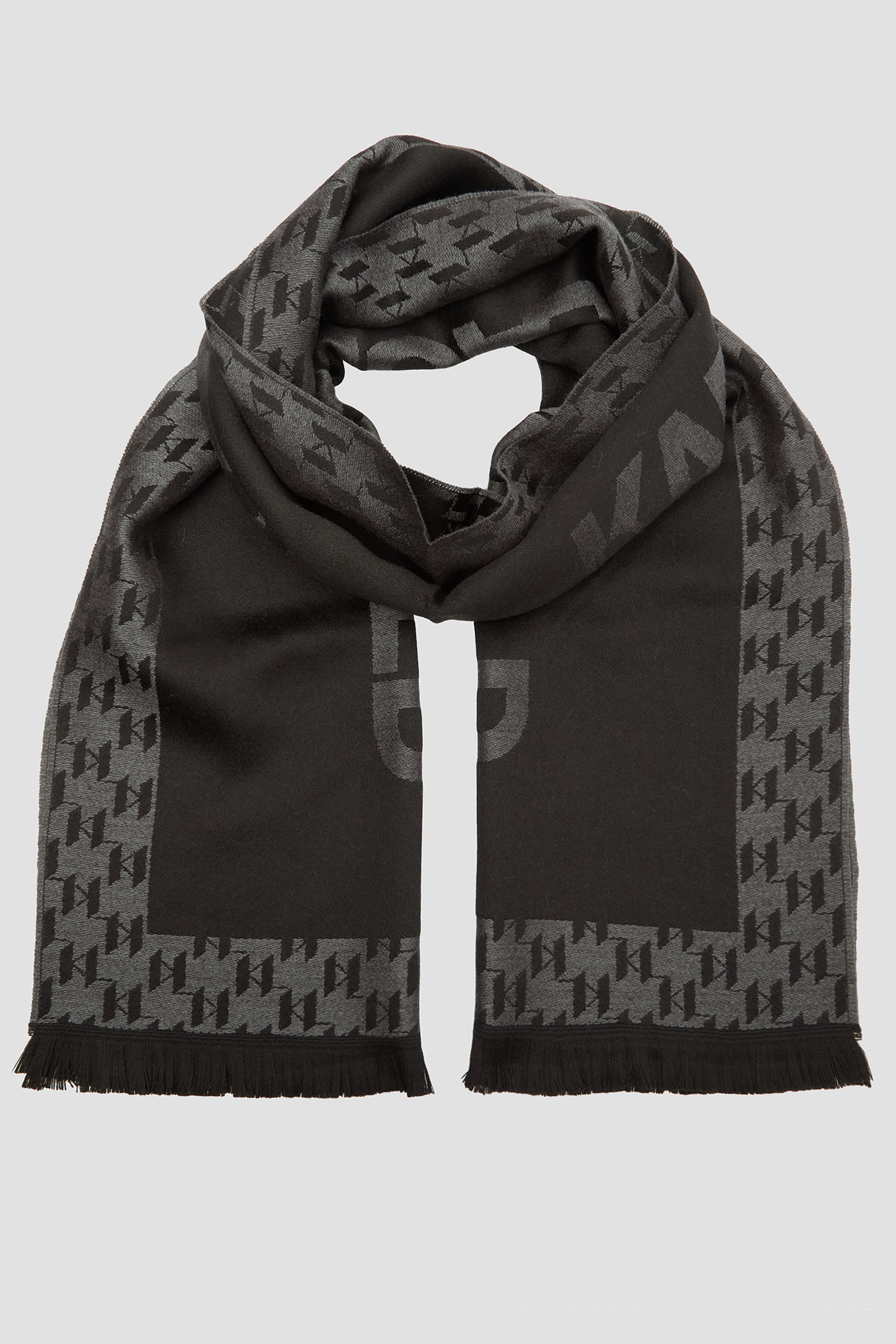 Чоловічий чорний вовняний шарф Karl Lagerfeld 554136.805001;990