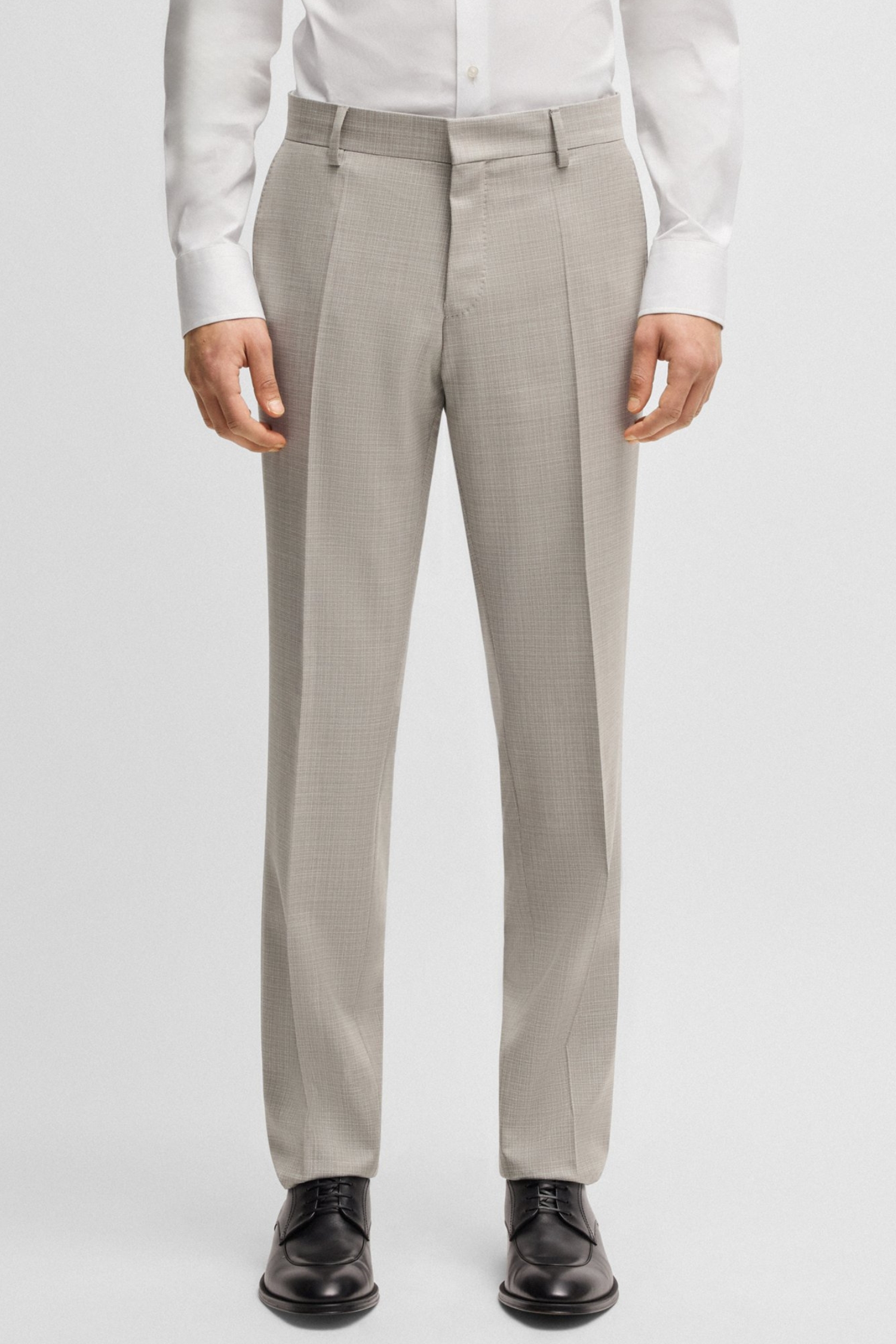 Чоловічий бежевий вовняний костюм (піджак, брюки) BOSS 50540973;275