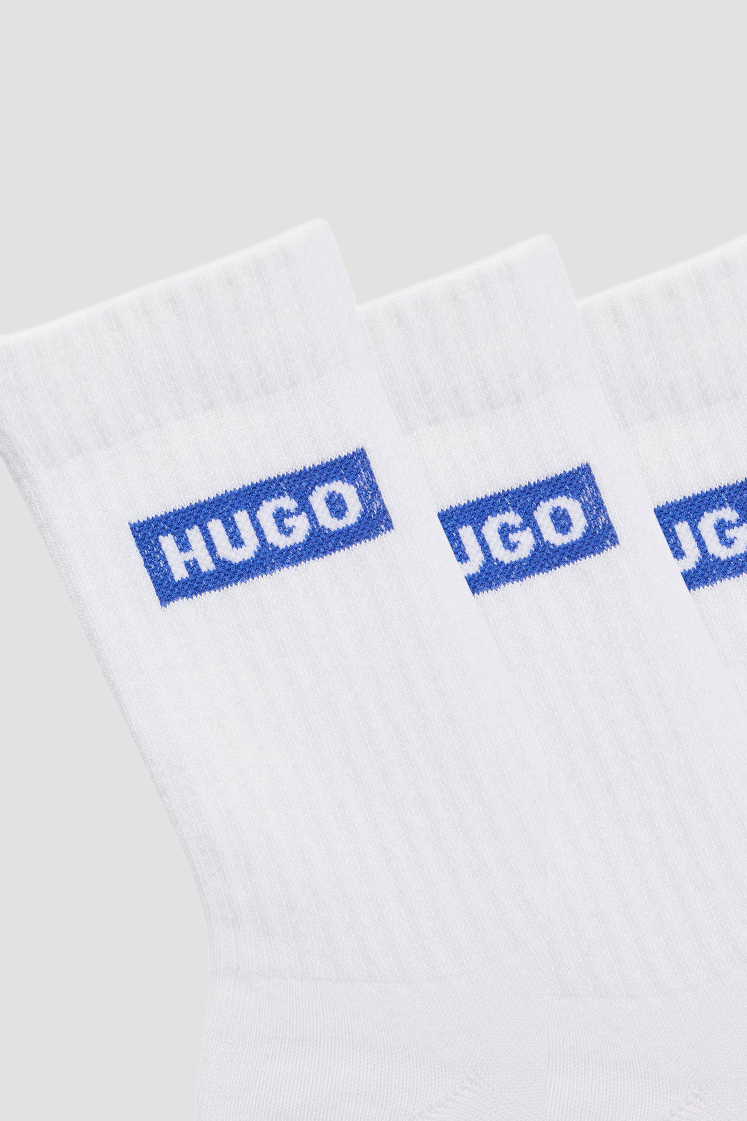 Чоловічі білі шкарпетки (3 пари) HUGO BLUE 50523025;100
