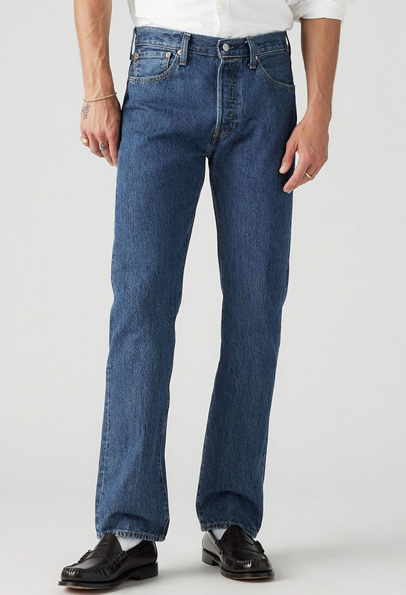 00'S Levi's 00501-0115 Straight denim pants for men, size W33 cotton blue type Vintage Second Hand