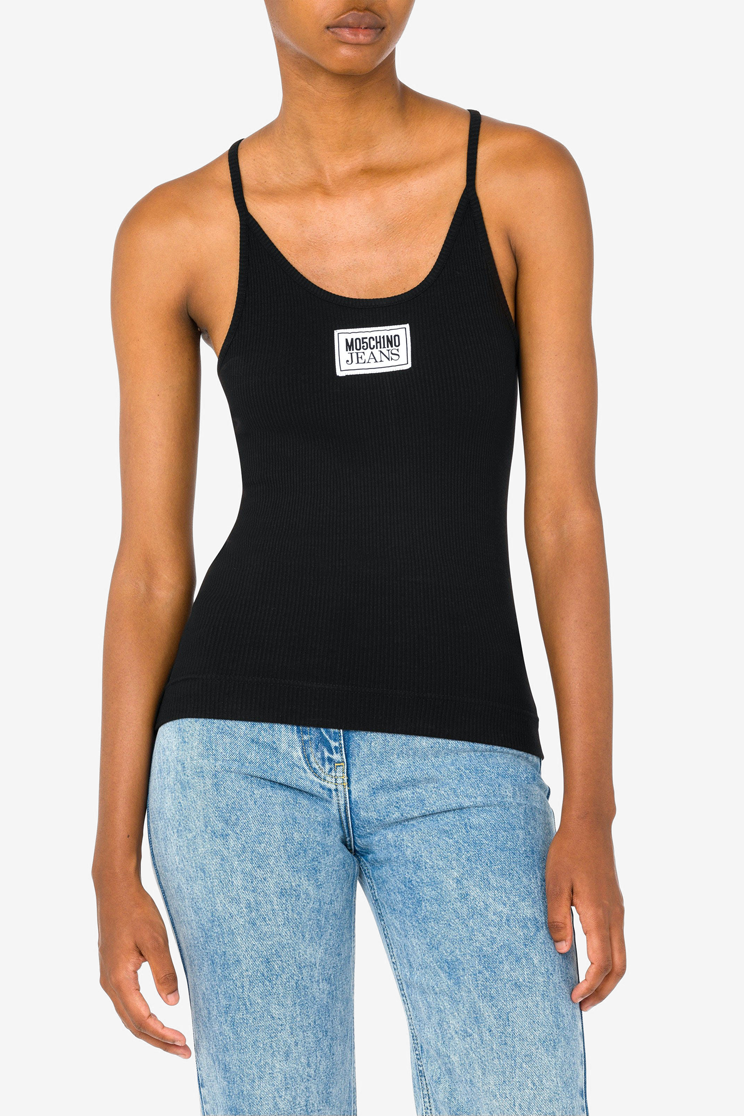 Женская черная майка Moschino A0809.3259;0555