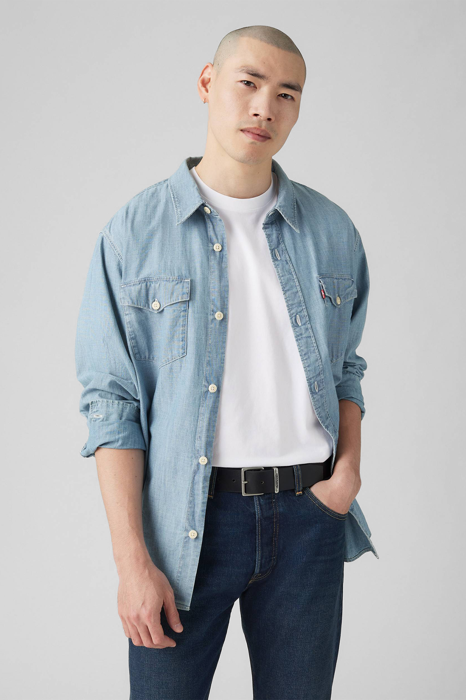 Чоловічий чорний шкіряний ремінь Levi’s® 002G3;0000