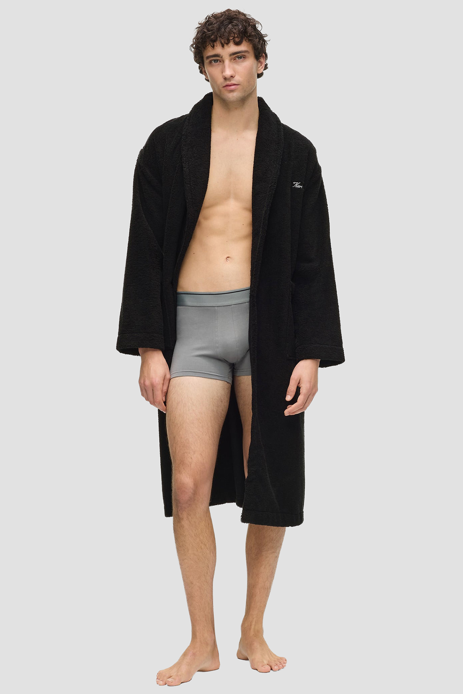 Чоловічий чорний халат Karl Lagerfeld B1M45016;999