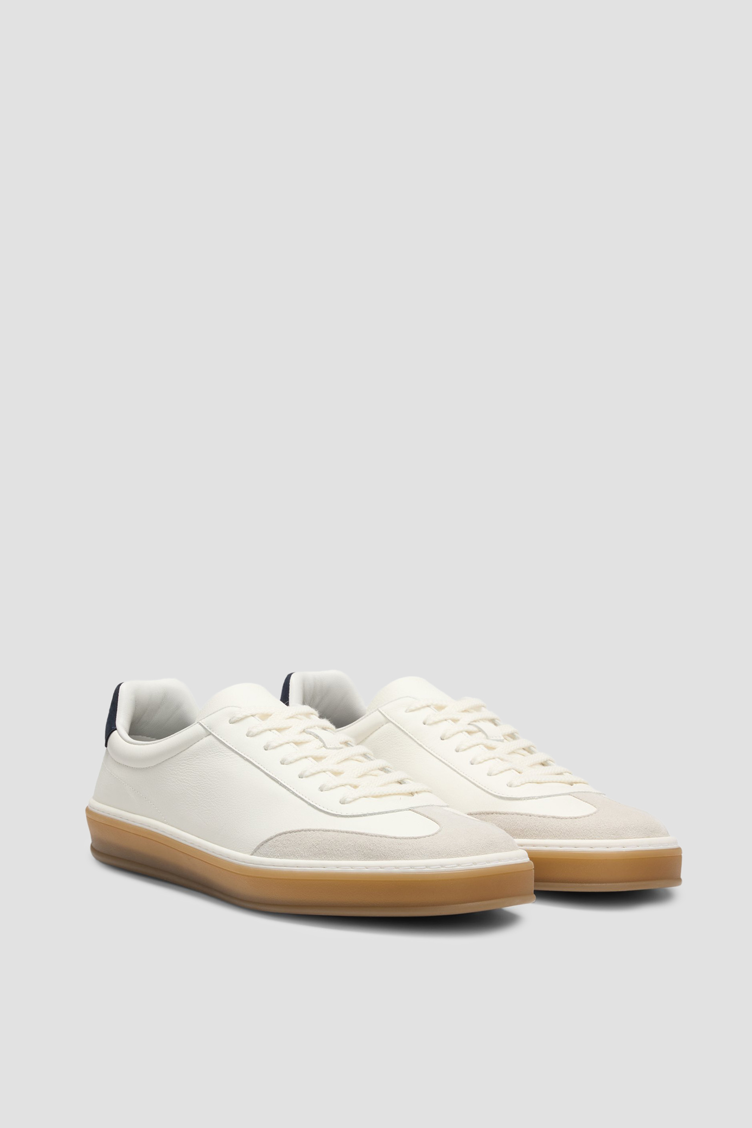 Чоловічі білі шкіряні снікерси BECKHAM x BOSS BOSS 50549408;120