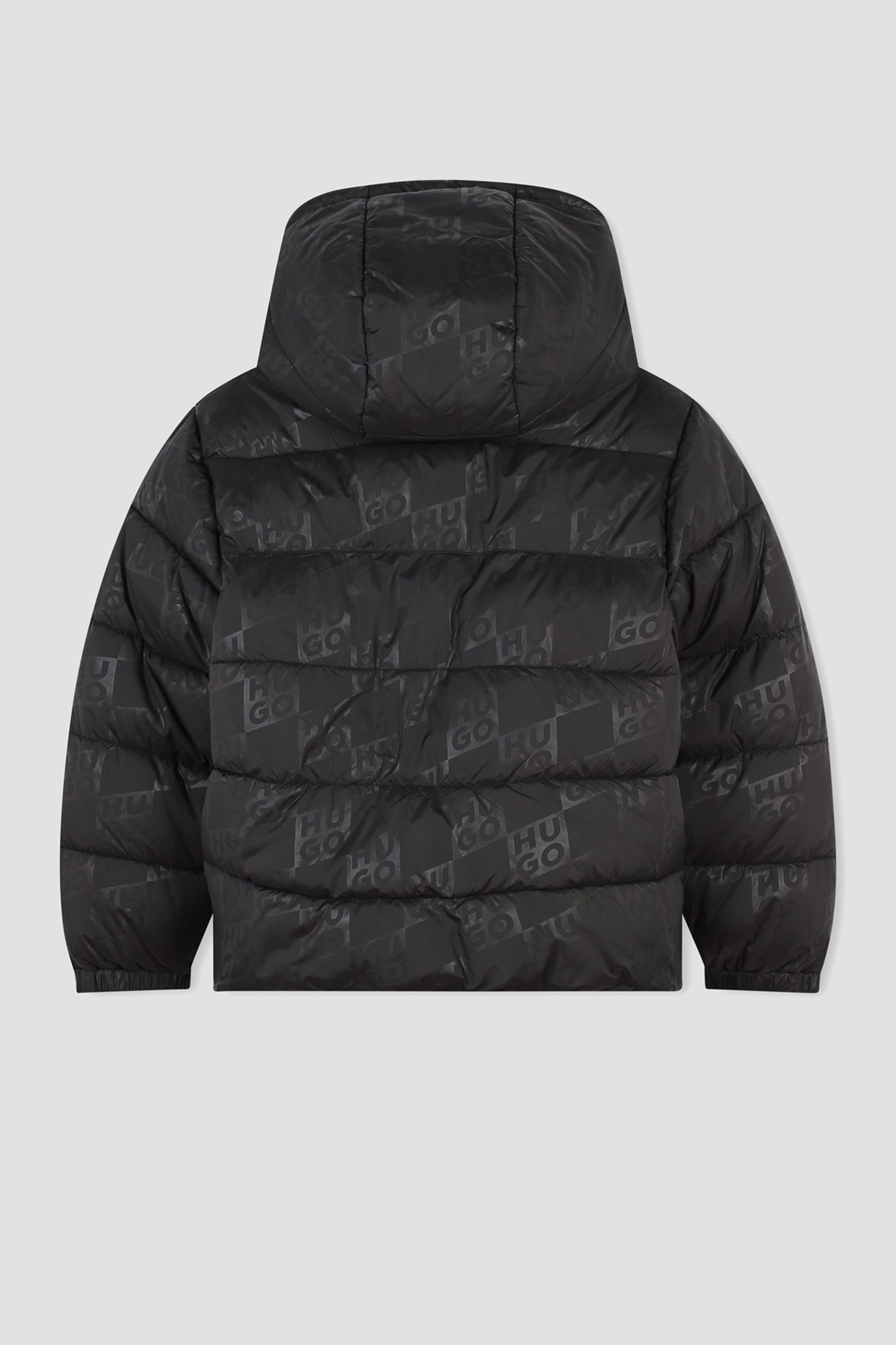 Дитяча чорна куртка з візерунком HUGO kids G00199;09B
