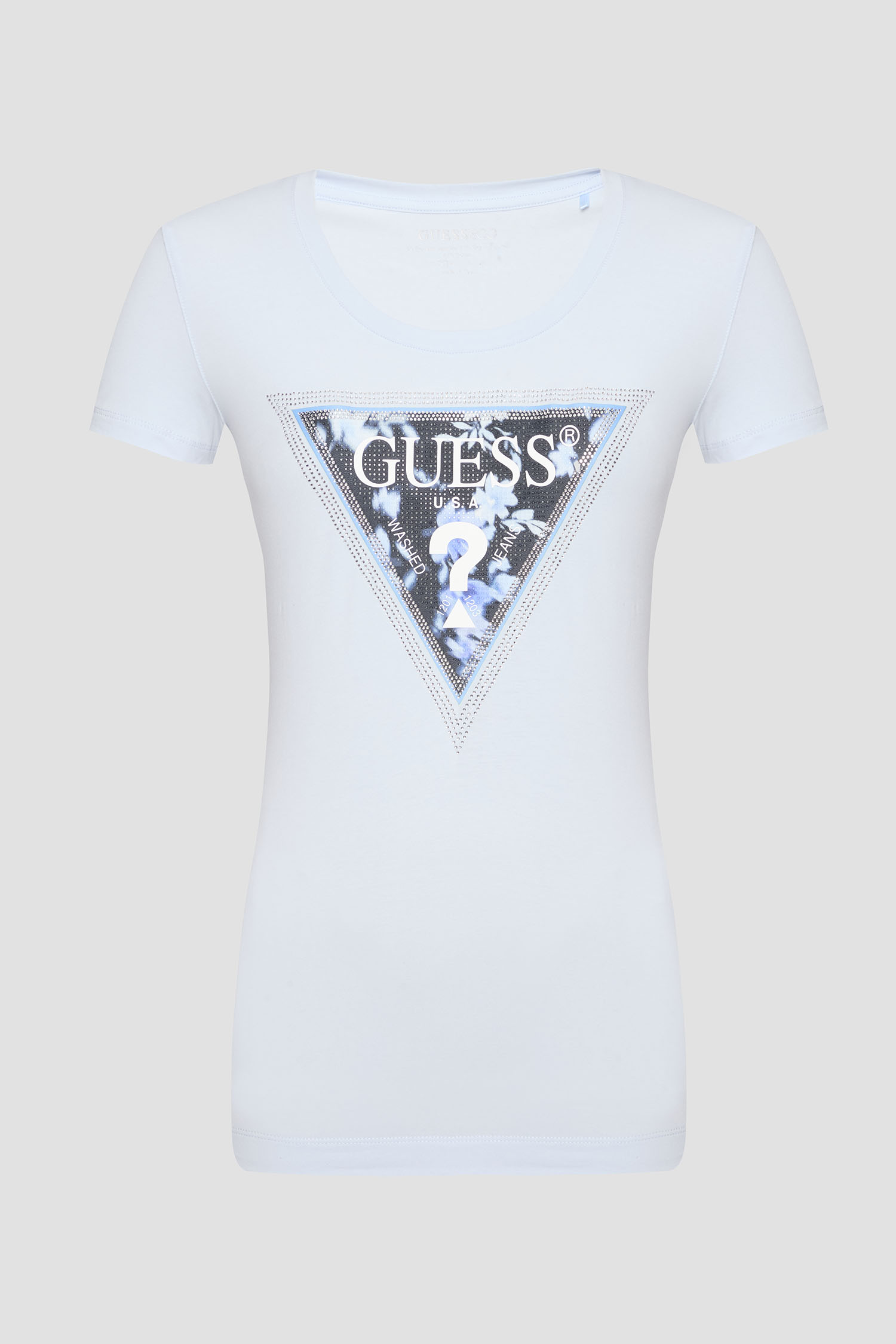 Женская голубая футболка Guess W5RI00.J1314;G7S1