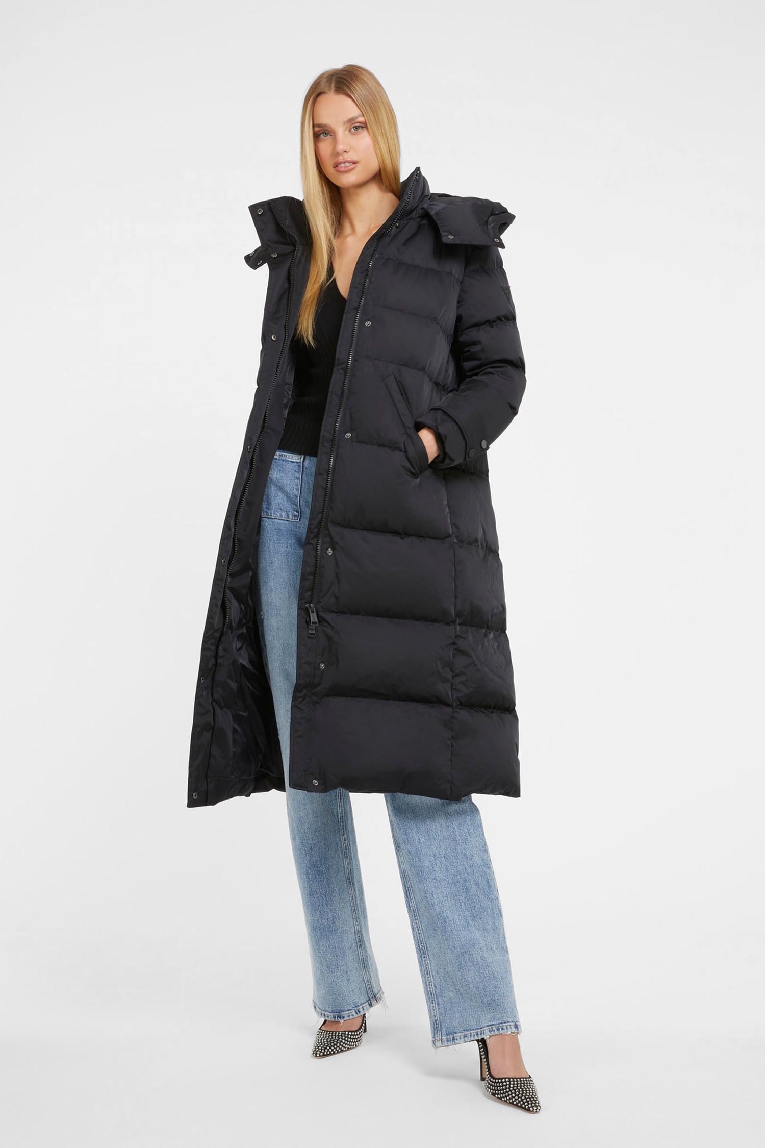 Женский черный пуховик Guess W3BL41.WFSW2;JBLK