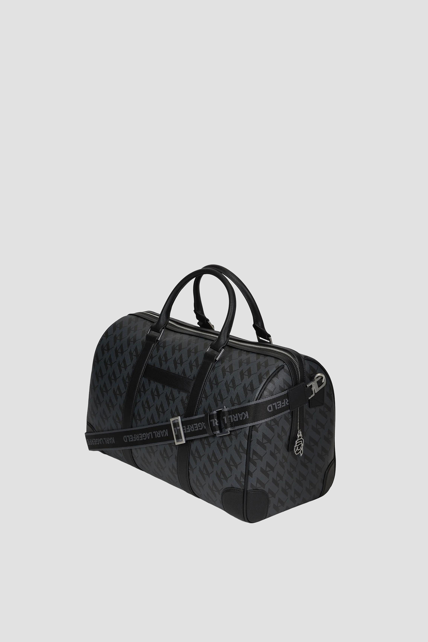 Чоловіча темно-сіра дорожня сумка з візерунком Karl Lagerfeld B3M30255;999