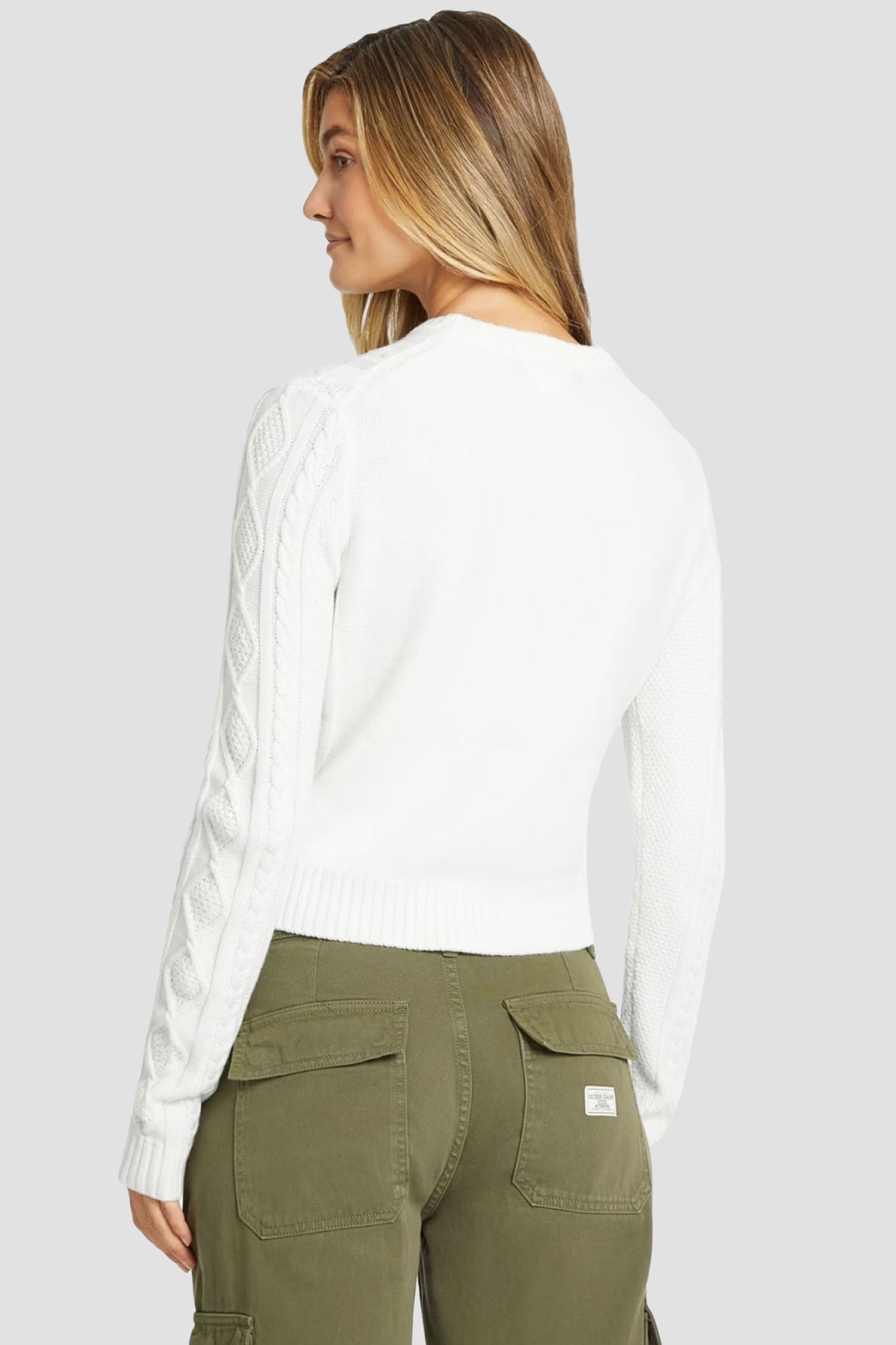 Женский белый джемпер Guess Jeans W4BR13.Z3HN2;G293