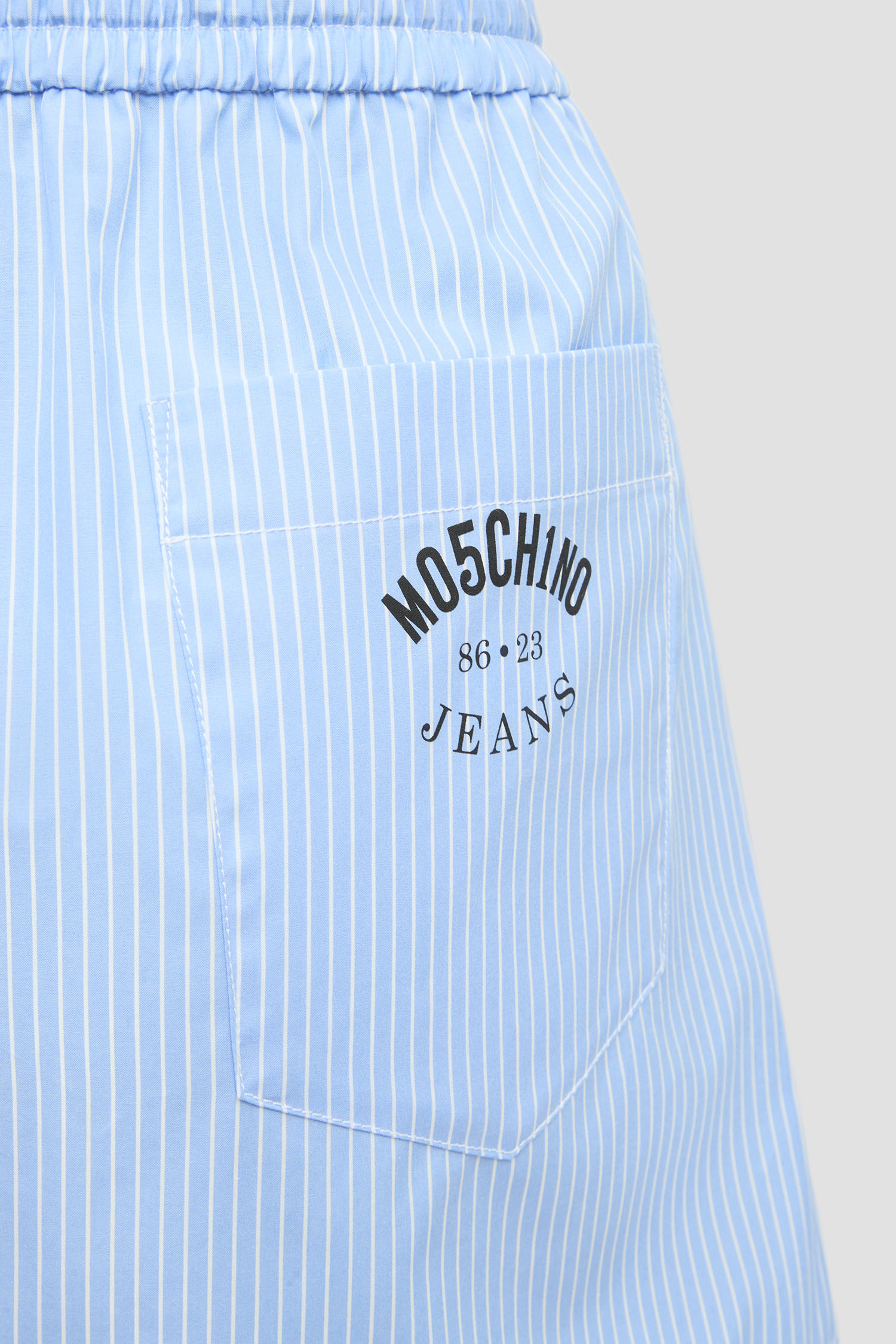 Женская голубая юбка в полоску Moschino A0113.3725;1303