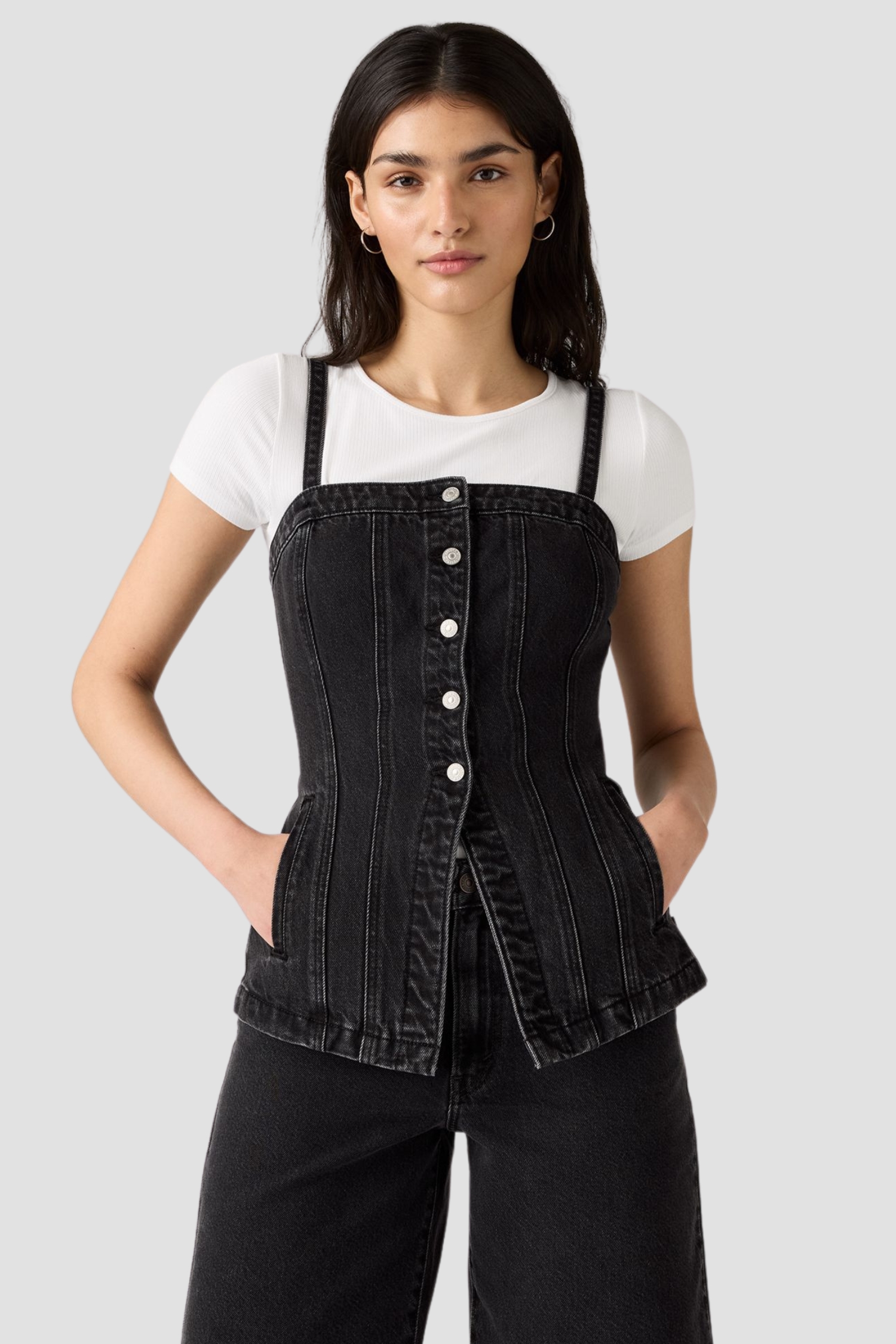 Женский черный джинсовый топ Levi’s® 003Z5;0000