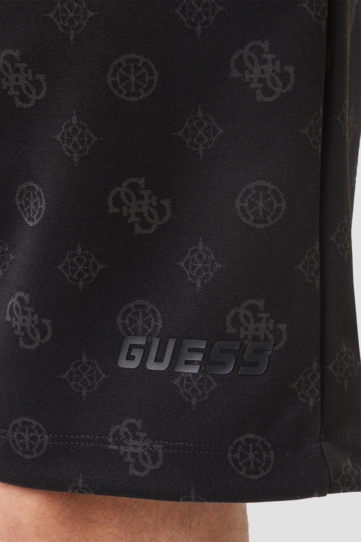 Чоловічі чорні шорти з візерунком Guess Z6GD03.K2851;FJCD