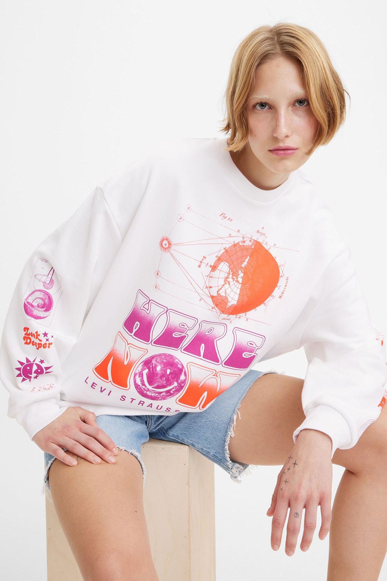 Женский белый свитшот Levi’s® A0888;0053