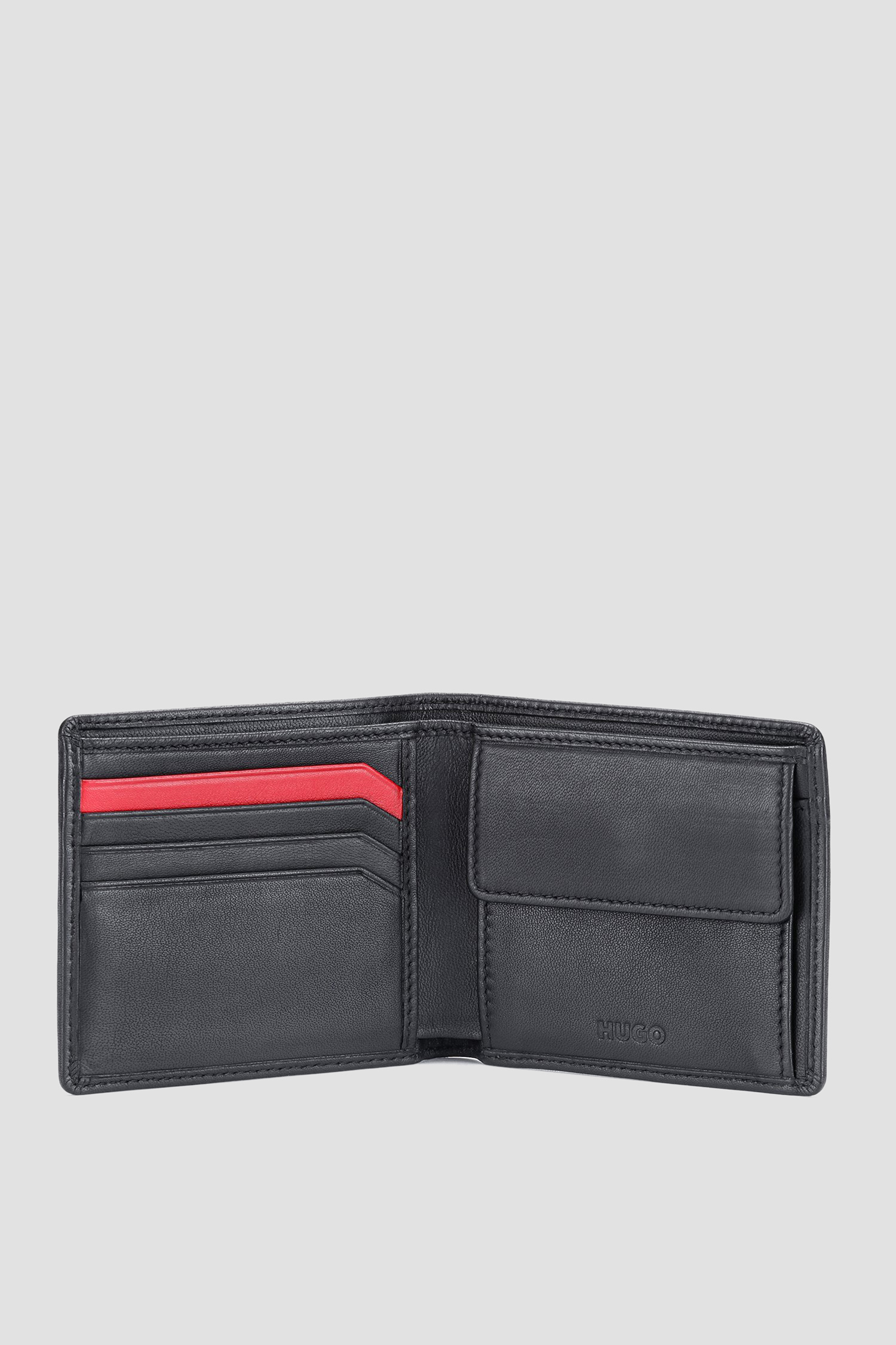 Мужской черный кожаный кошелек HUGO 50470760;002
