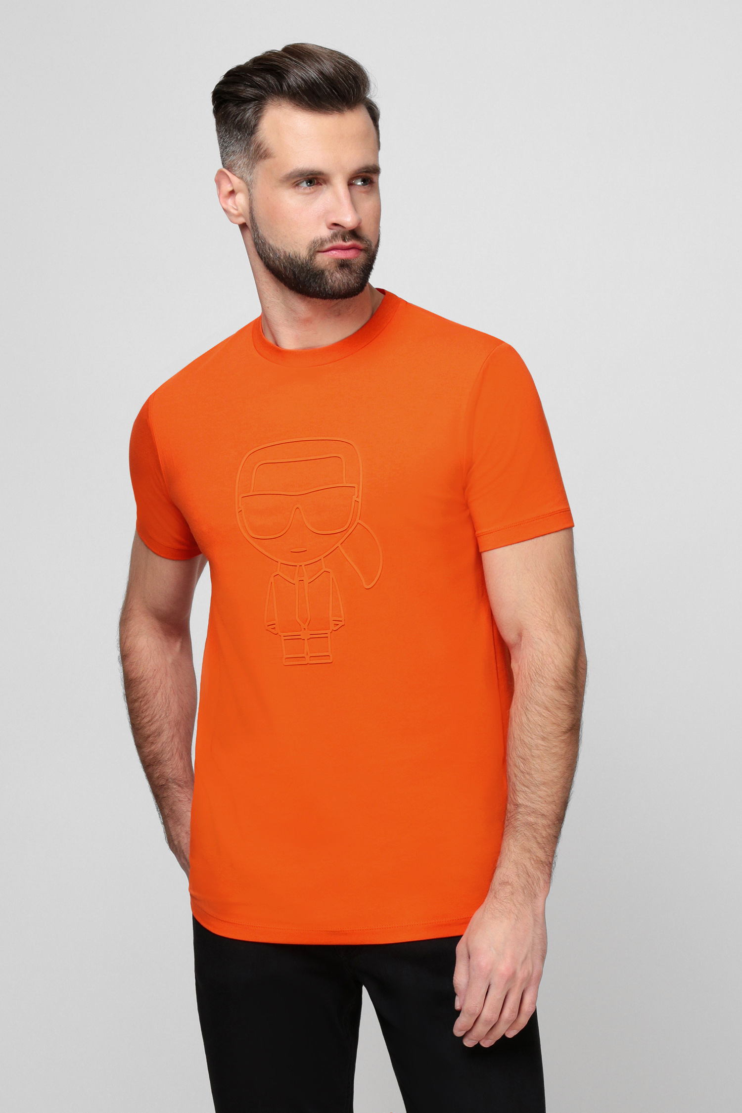 Чоловіча помаранчева футболка Karl Lagerfeld 521221.755089;180