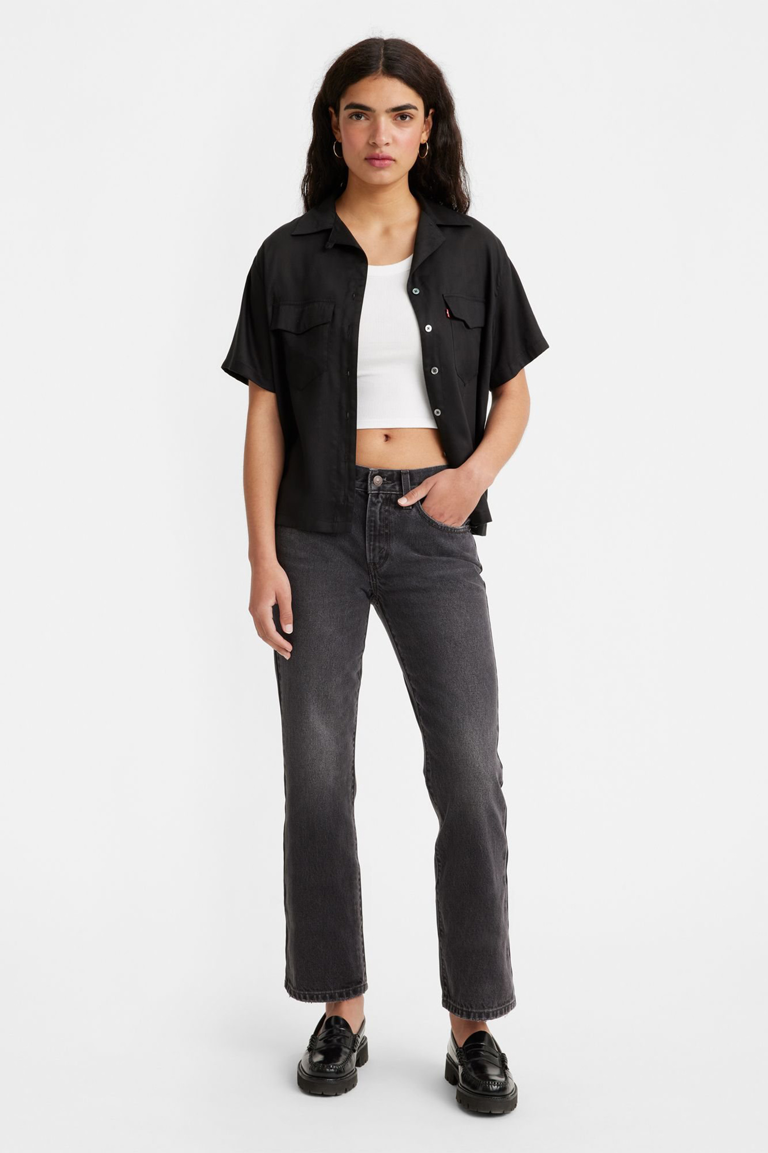 Женские черные джинсы Middy Bootcut Levi’s® A5563;0000