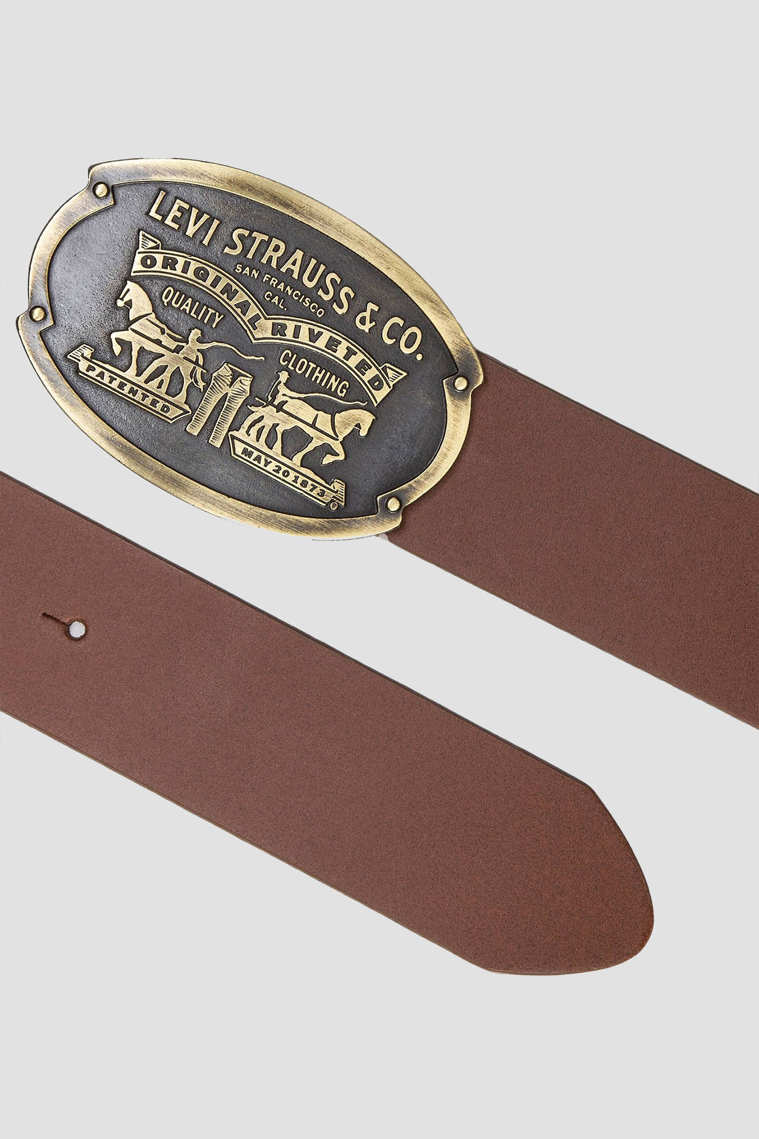Коричневый кожаный ремень Levi’s® D7860;0001