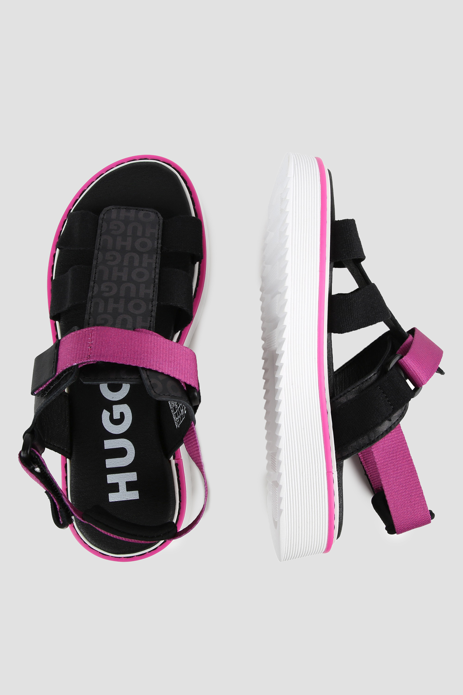 Дитячі чорні сандалі HUGO kids G00104;09B