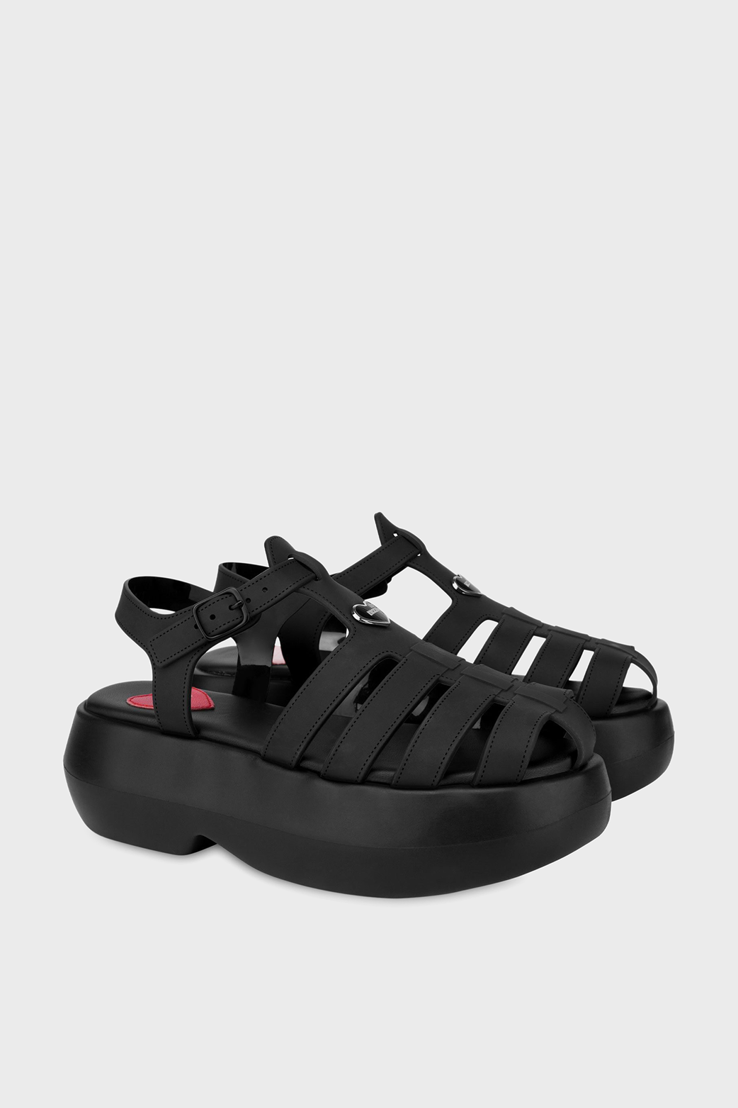 Жіночі чорні сандалі Moschino JA16247I0I.I38;000