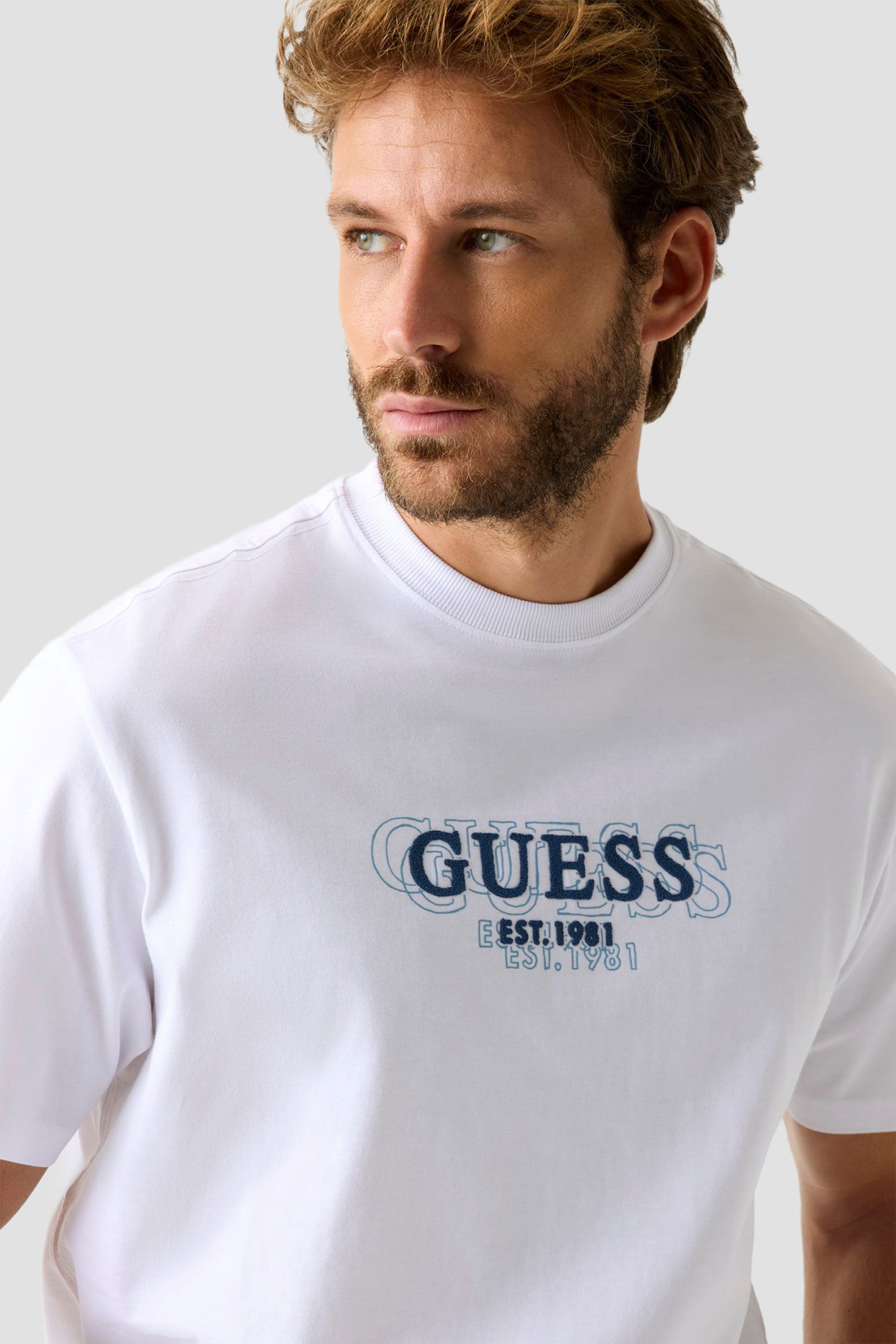 Мужская белая футболка Guess M5BI05.I3Z14;G011