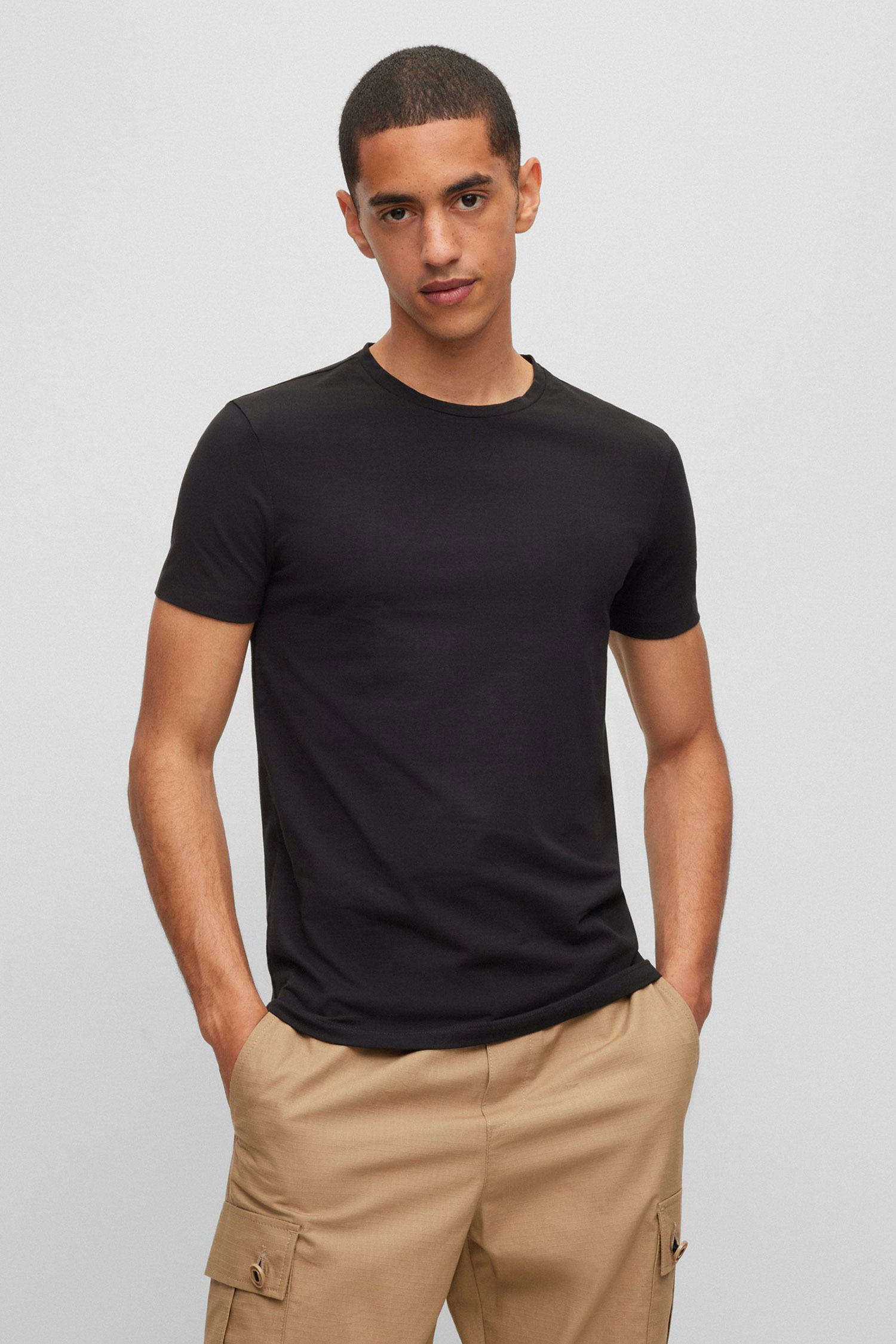 Мужская черная футболка (2 шт) HUGO 50325440;001