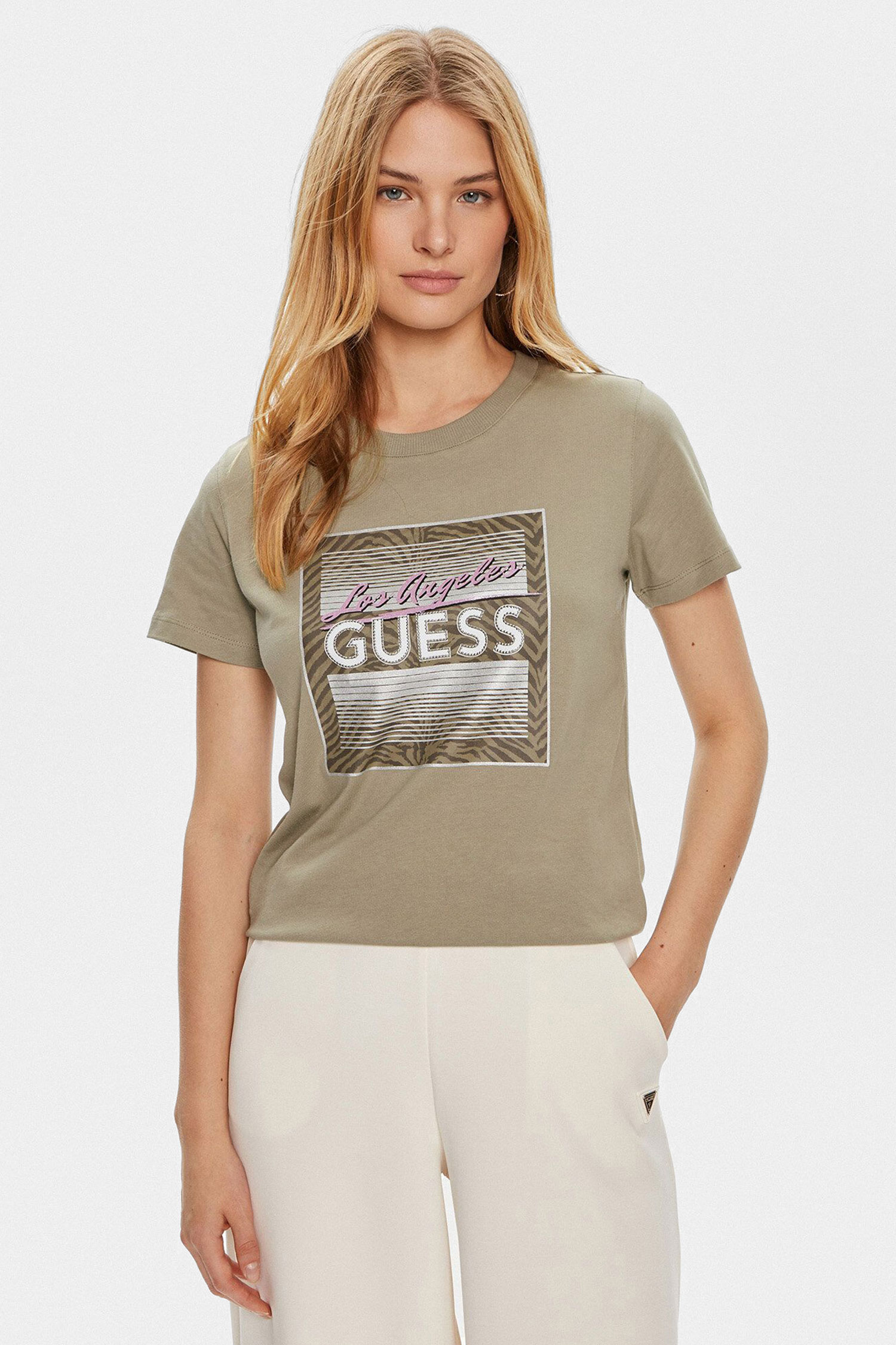 Жіноча зелена футболка Guess W4YI17.I3Z14;G9D5