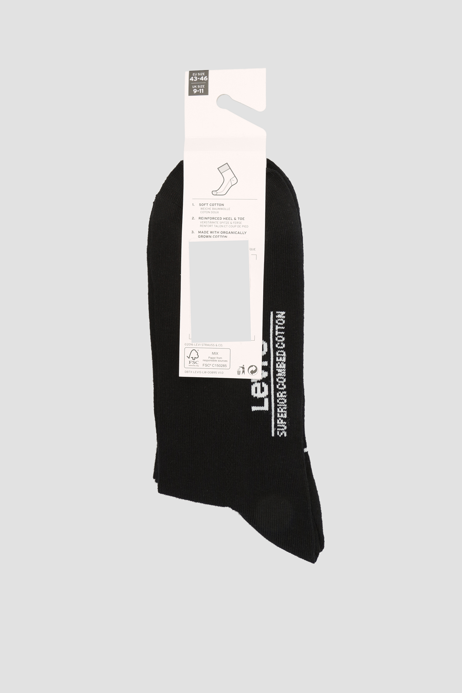 Черные носки (2 пары) Levi’s® 701210567;008