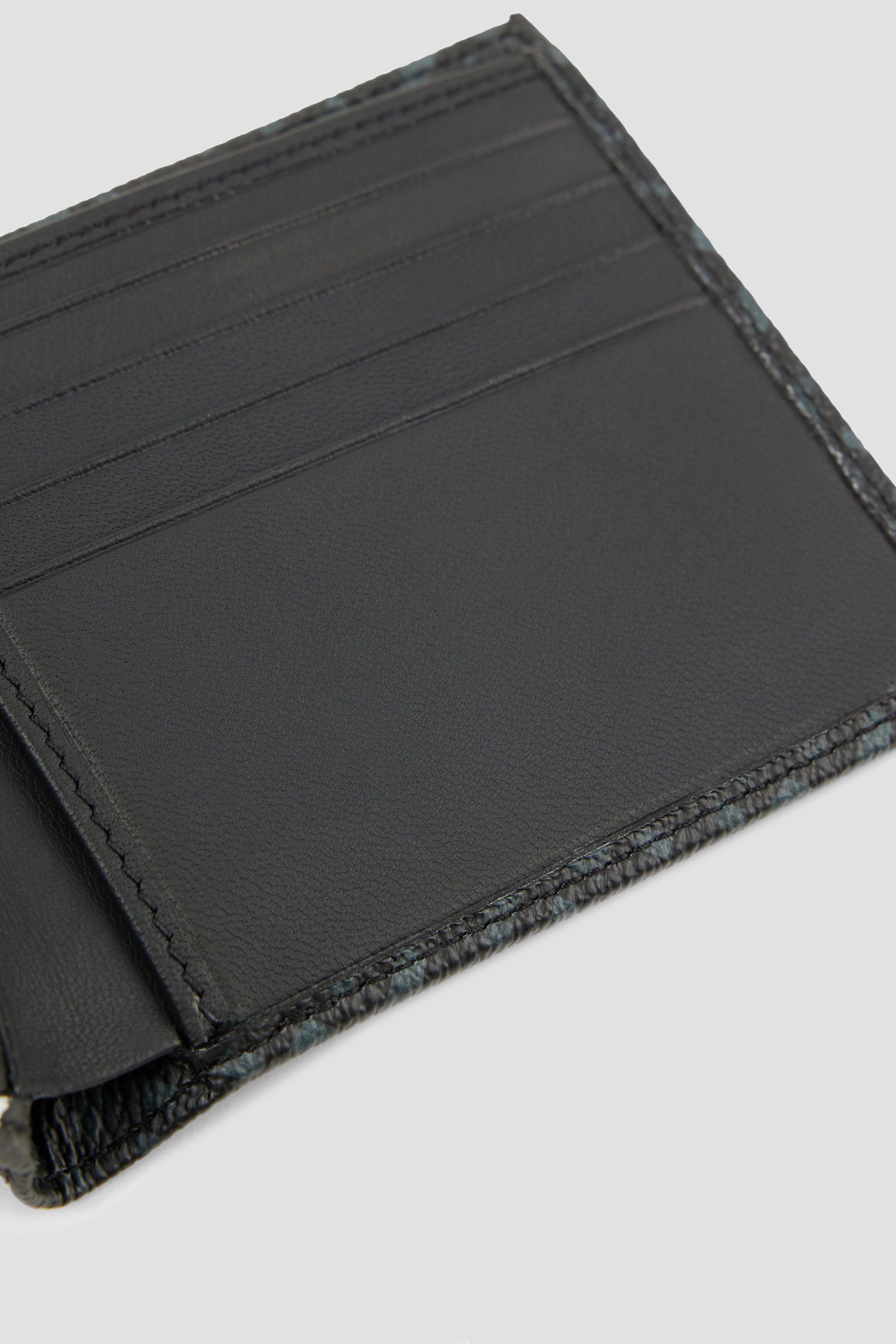 Мужской черный кошелек с узором BOSS 50481437;001