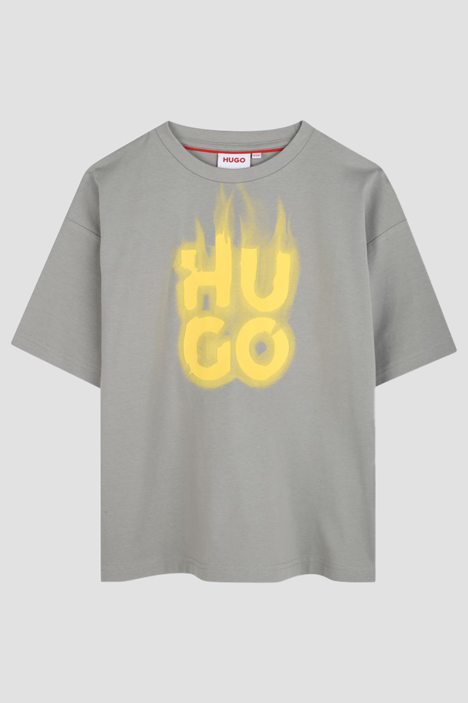 Дитяча сіра футболка HUGO kids G00338;03F