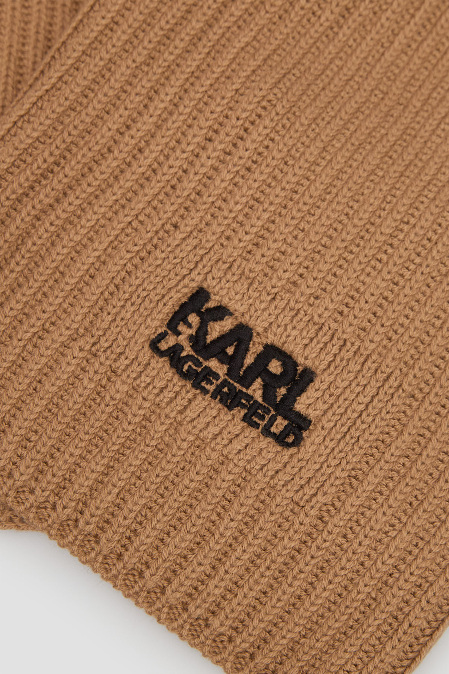 Мужской бежевый шерстяной шарф Karl Lagerfeld 554305.805000;430