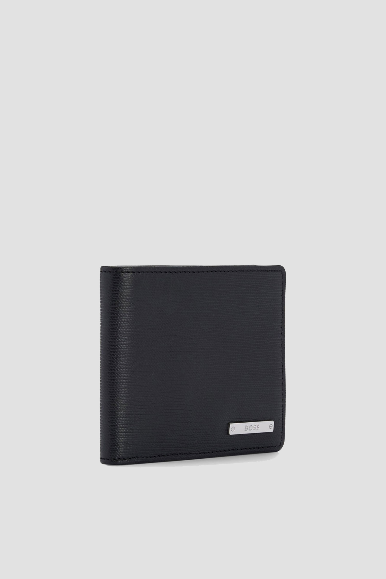 Чоловічий чорний шкіряний гаманець BOSS 50470471;001