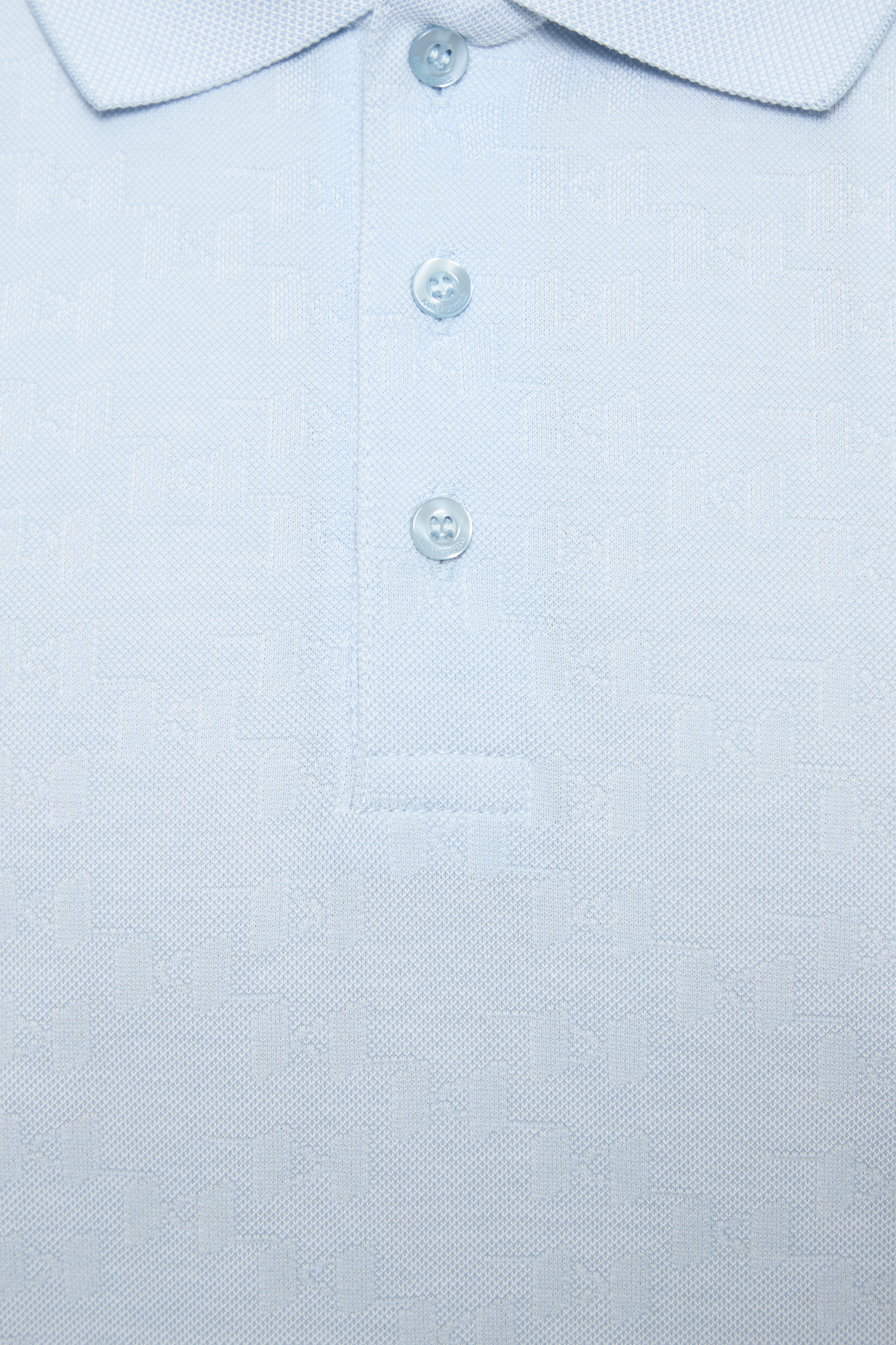 Мужское голубое поло с узором Karl Lagerfeld 552204.745005;600