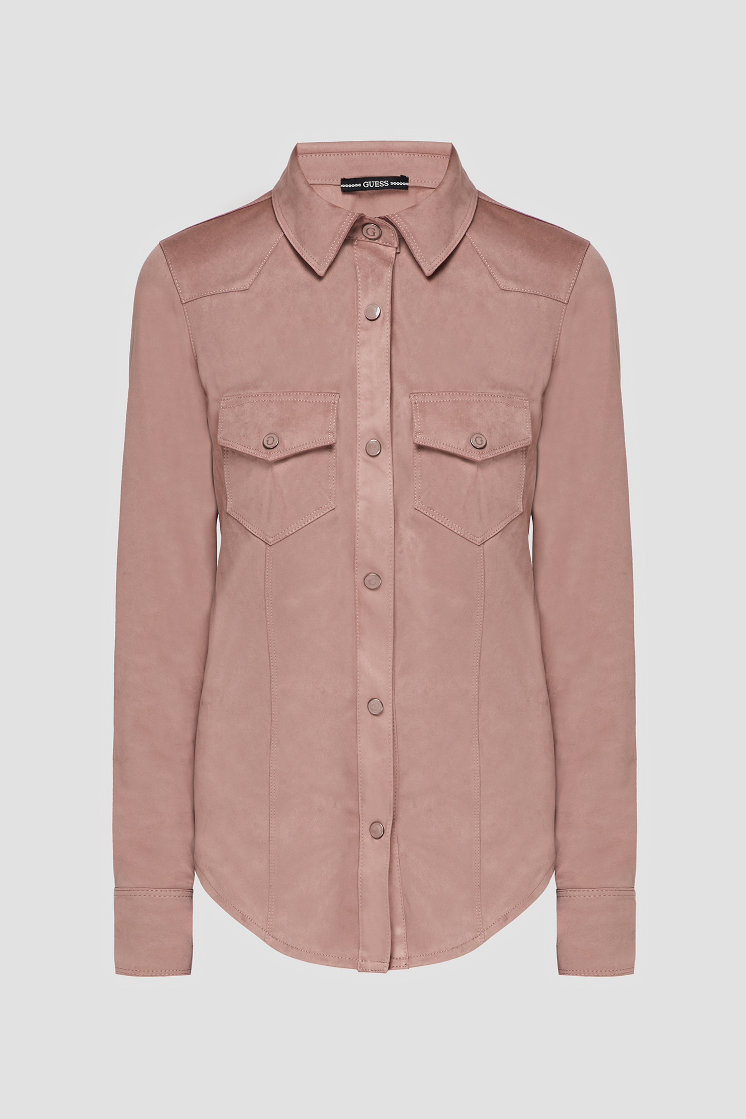 Женская пудровая рубашка Guess W1BH13.WE5D0;G66F