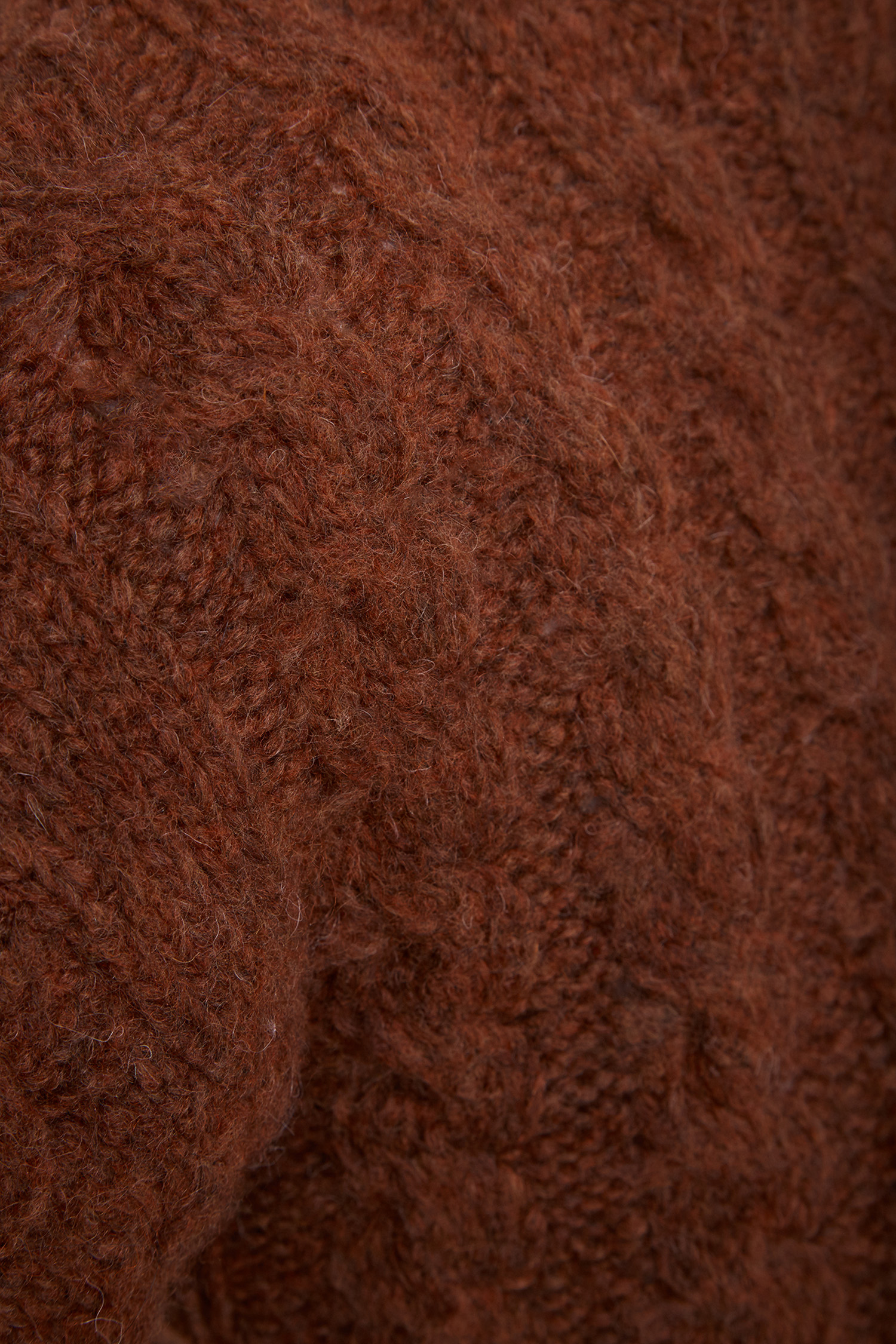 Женский коричневый шерстяной свитер HUGO 50500803;244