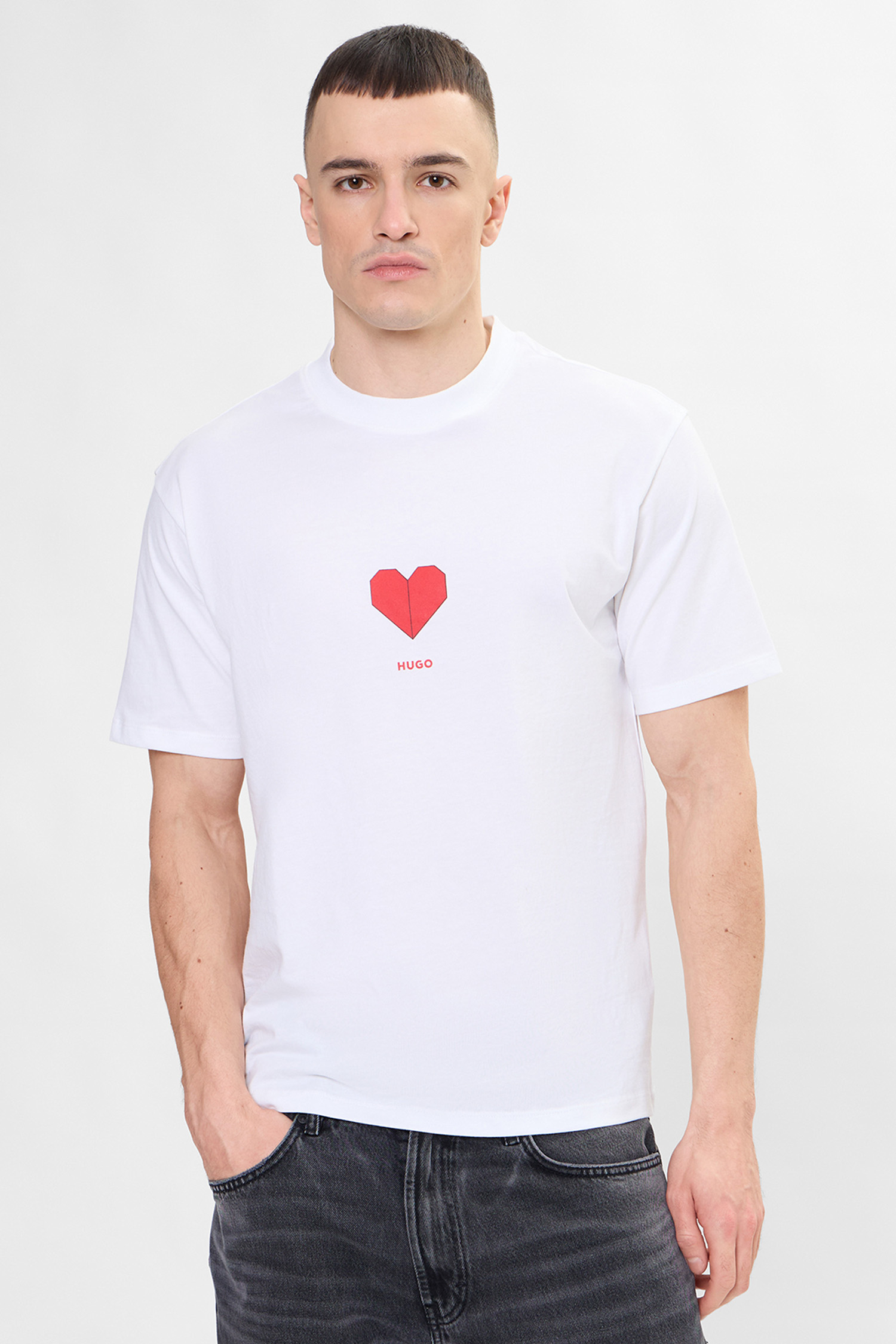 Чоловіча біла футболка HUGO 50553429;100