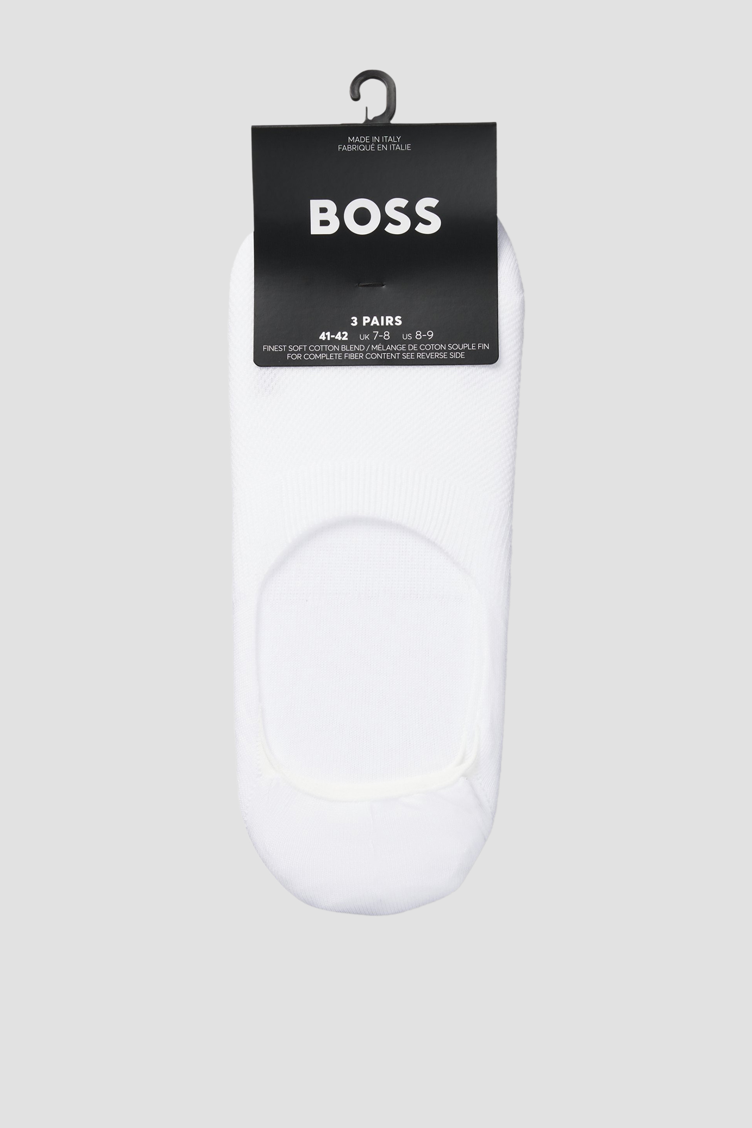 Мужские белые следы (3 пары) BOSS 50541442;100